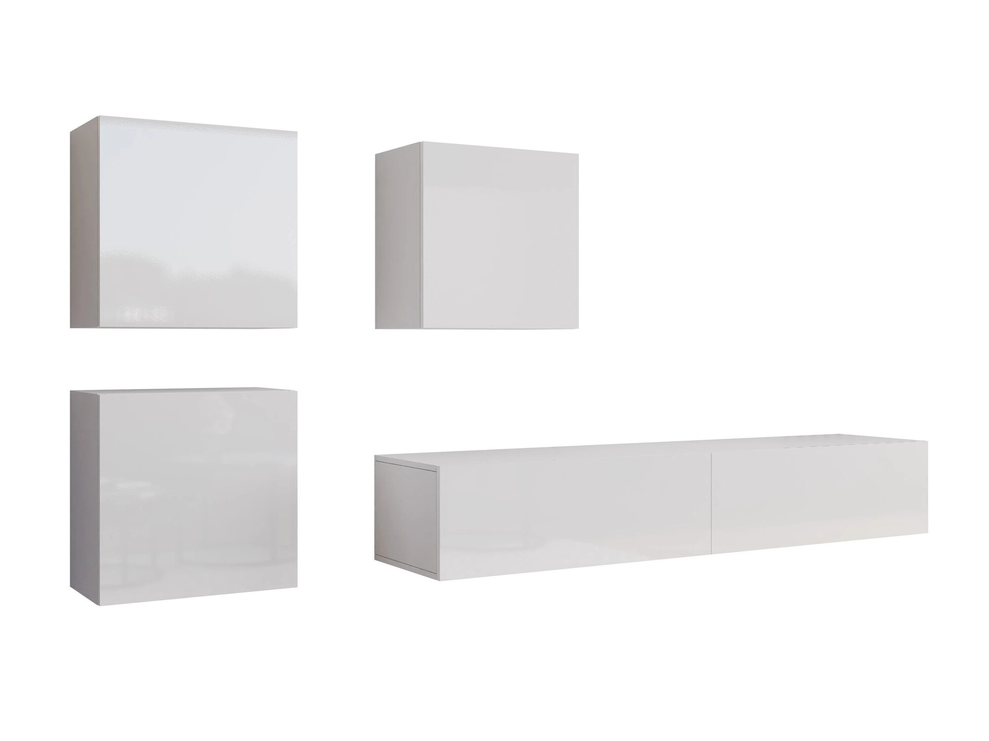 Stuemøbelsæt Venenou 109 (Hvid + Glansfuld hvid)