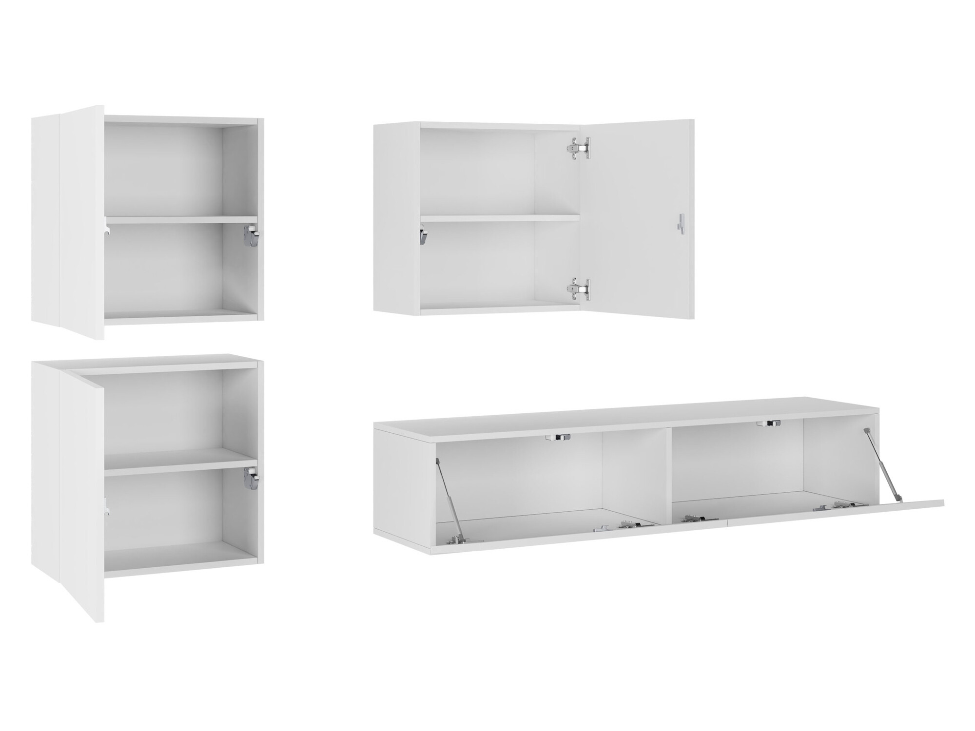 Stuemøbelsæt Venenou 109 (Hvid + Glansfuld hvid)