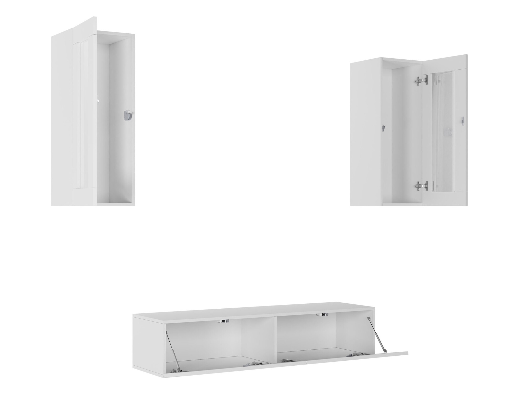 Stuemøbelsæt Venenou 139 (Hvid + Glansfuld hvid)