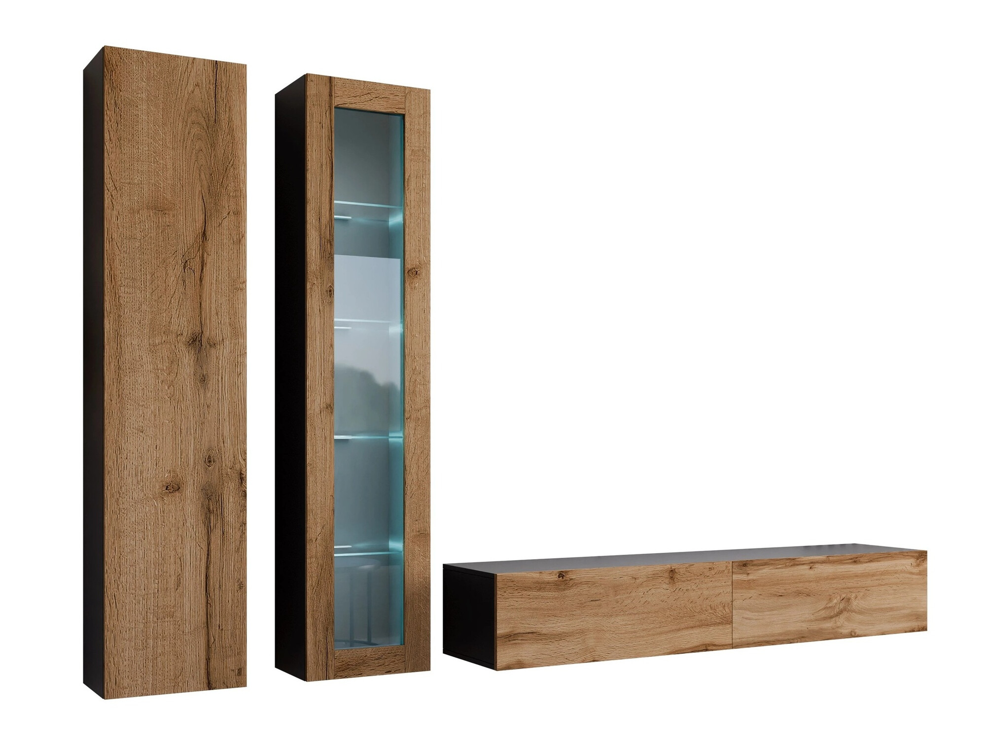 Stuemøbelsæt Vilrin I (Sort + Wotan eg)