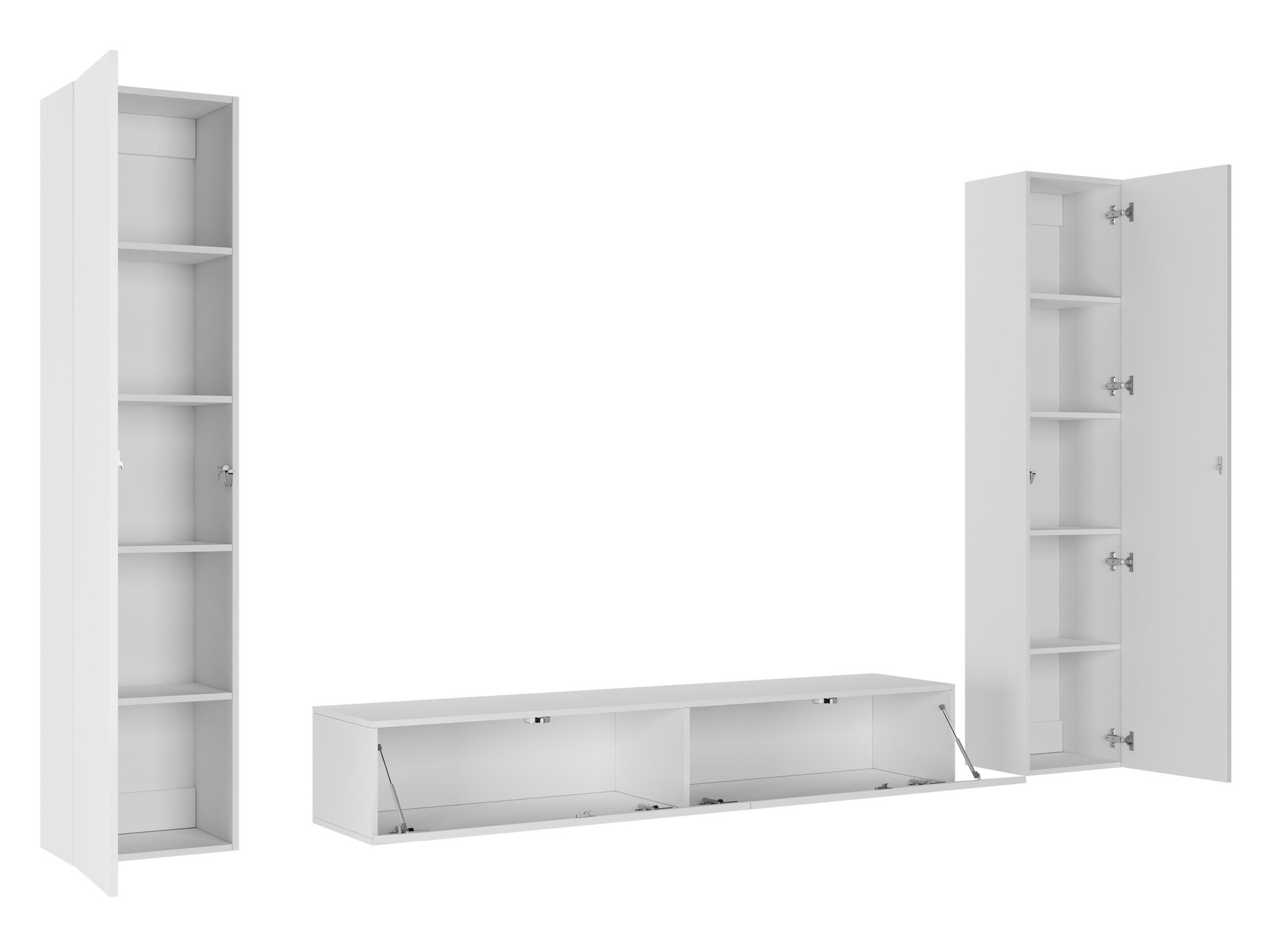 Stuemøbelsæt Vilrin II (Hvid + Glansfuld hvid)