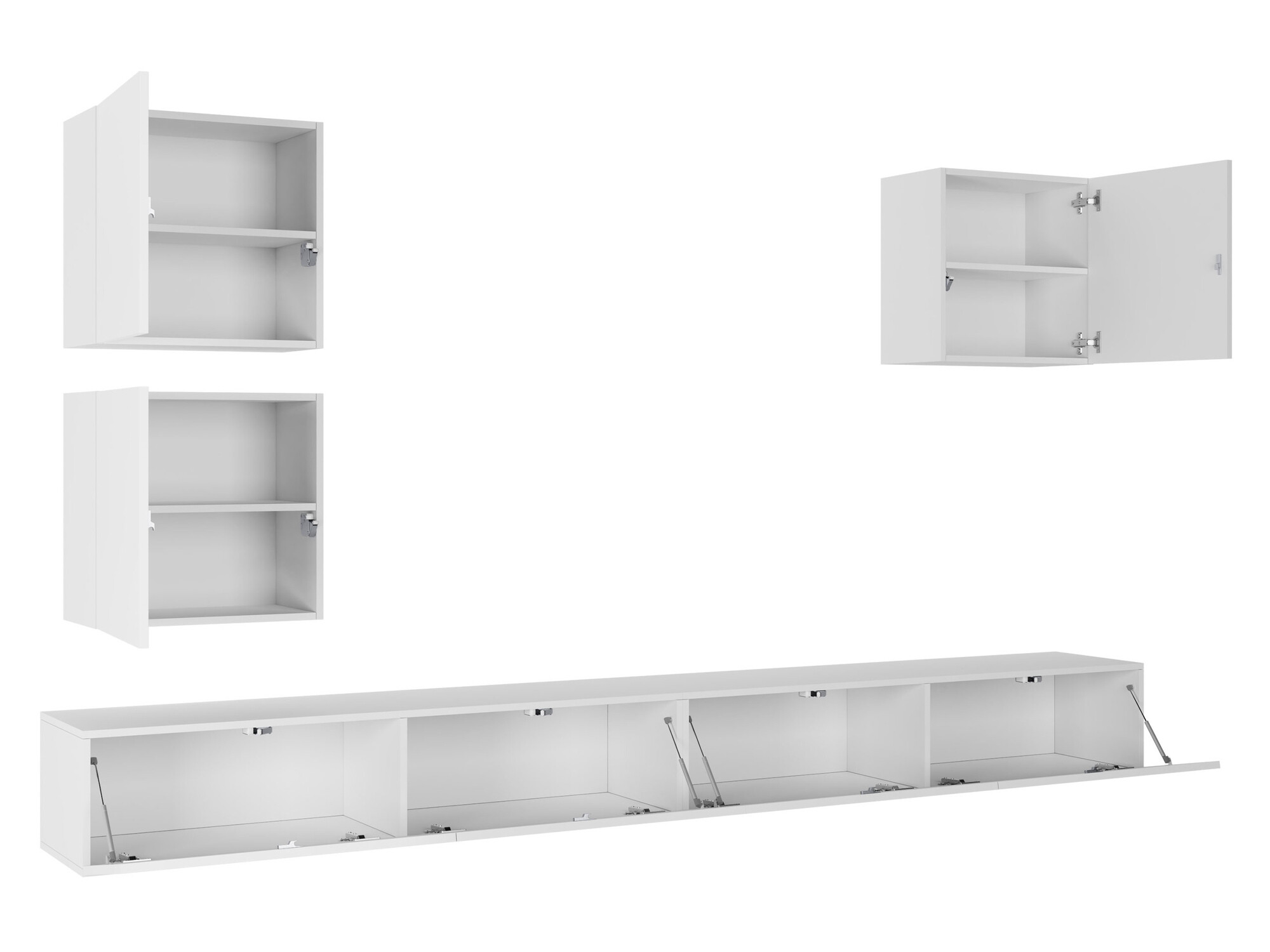 Stuemøbelsæt Vilrin III (Hvid + Glansfuld hvid)