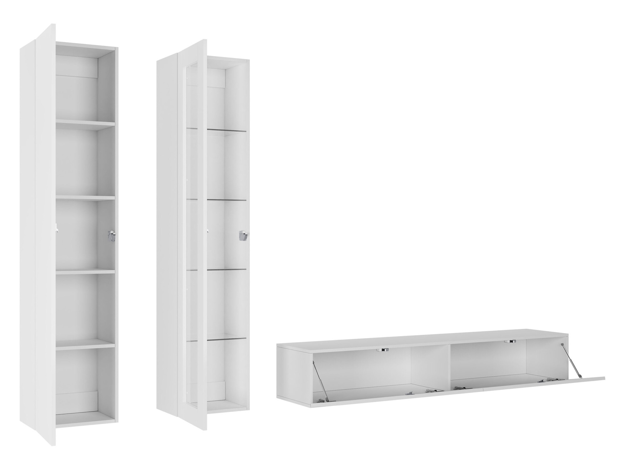 Stuemøblersæt Venenou 102 (Hvid + Glansfuld hvid)