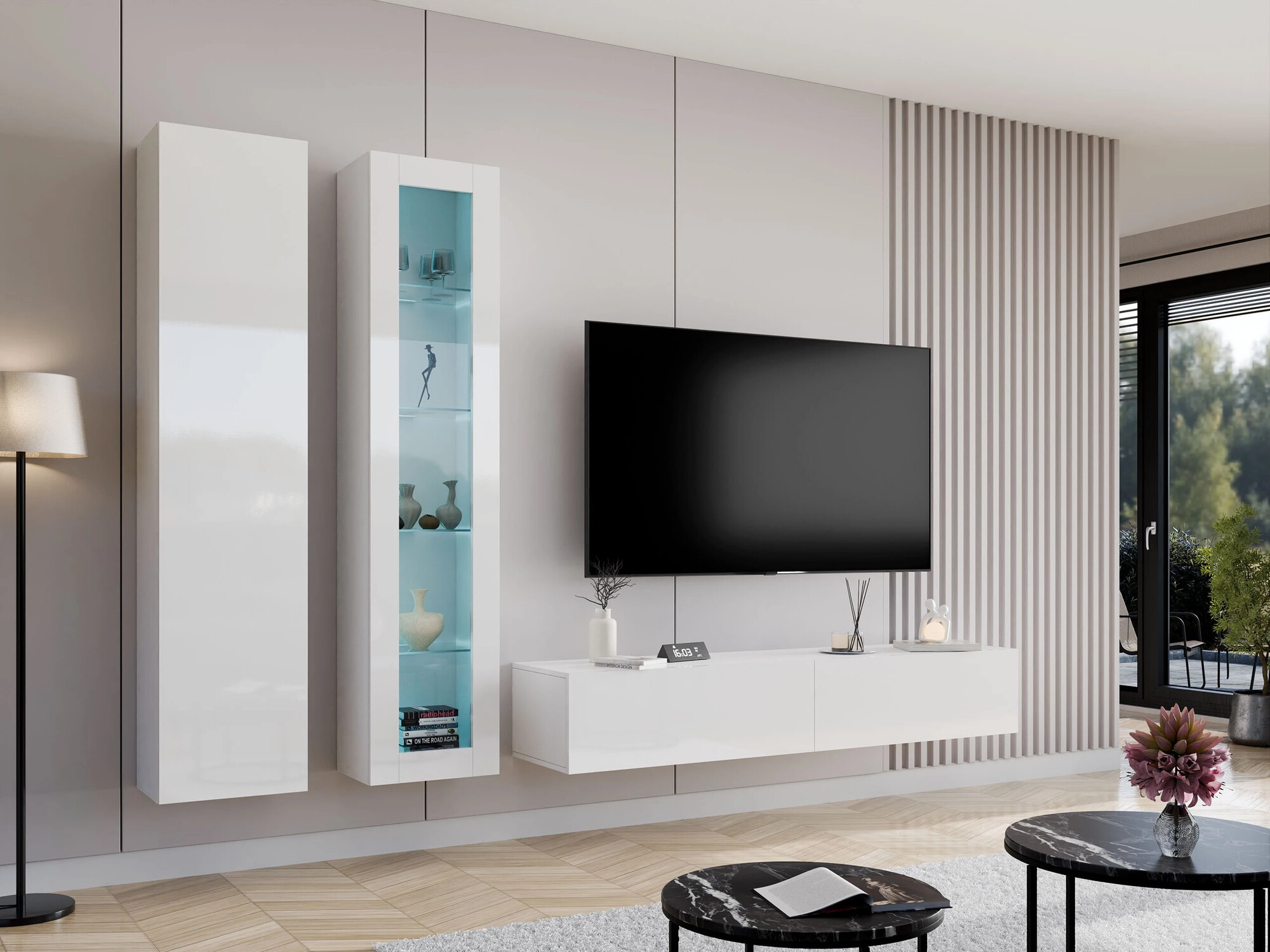 Vægreol Vilrin IV (Hvid + Glansfuld hvid)