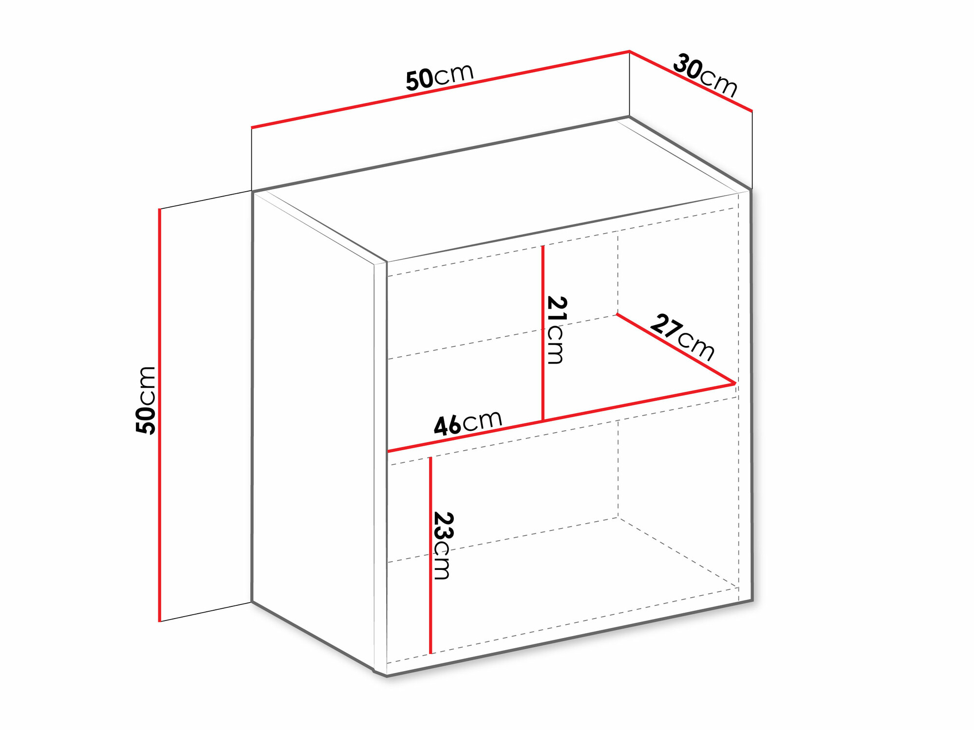 Vægskab Vilrin I (Hvid + Glansfuld hvid)