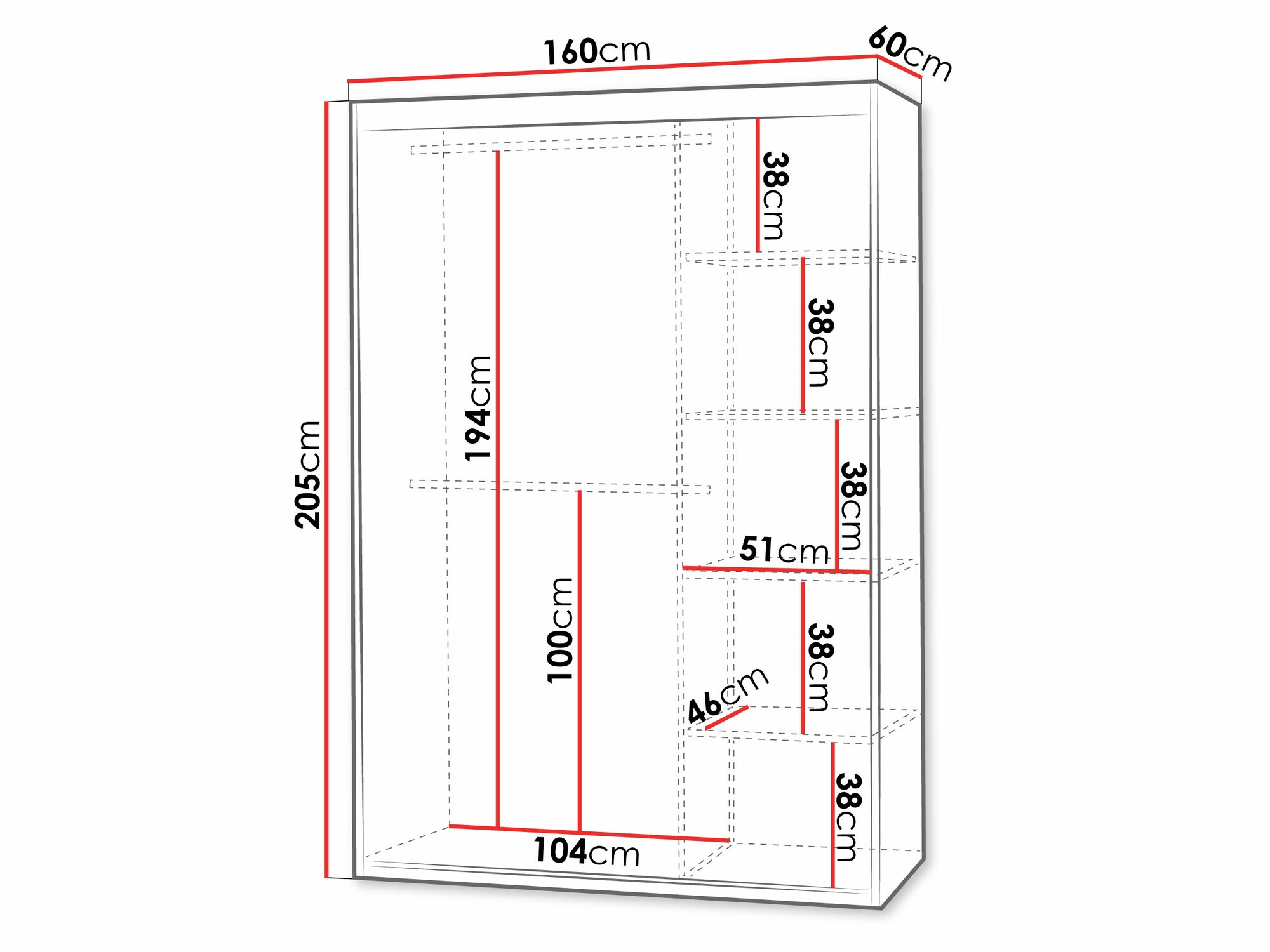 Garderobeskab Cosmes (Hvid)