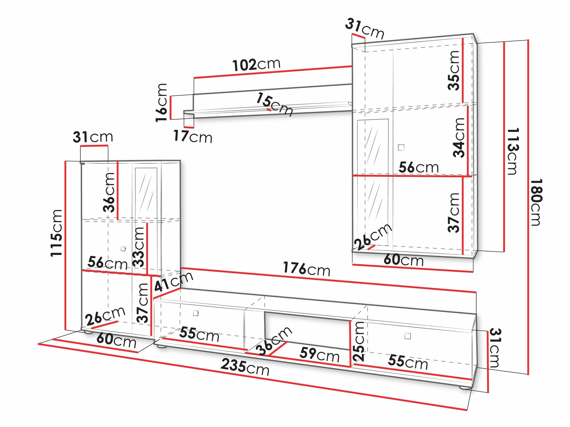Stuemøbelsæt Tucson 174