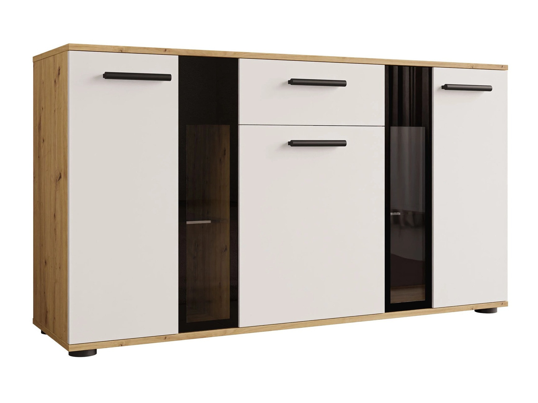 Kommode Genio (Artrisan egetræ + Hvid)