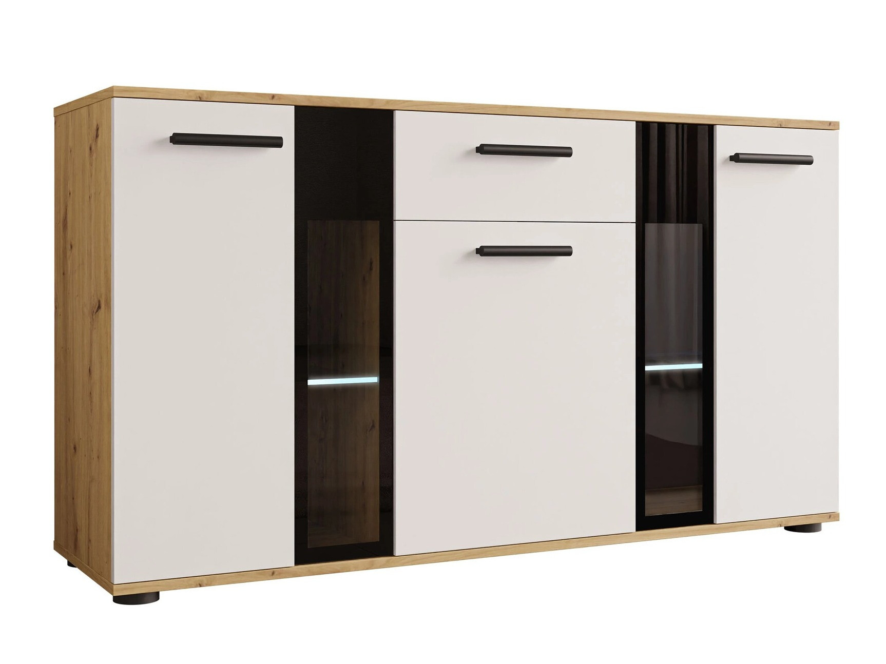 Kommode Genio (Artrisan egetræ + Hvid)