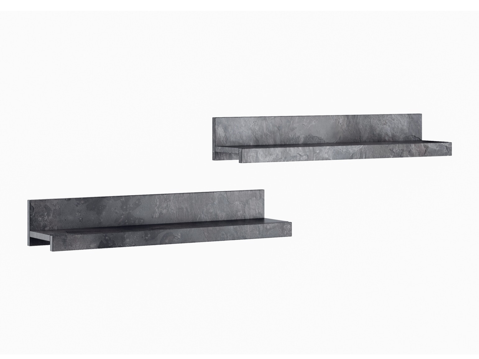 Sæt med vægmonterede reoler Torvire 105 (Mørk beton)
