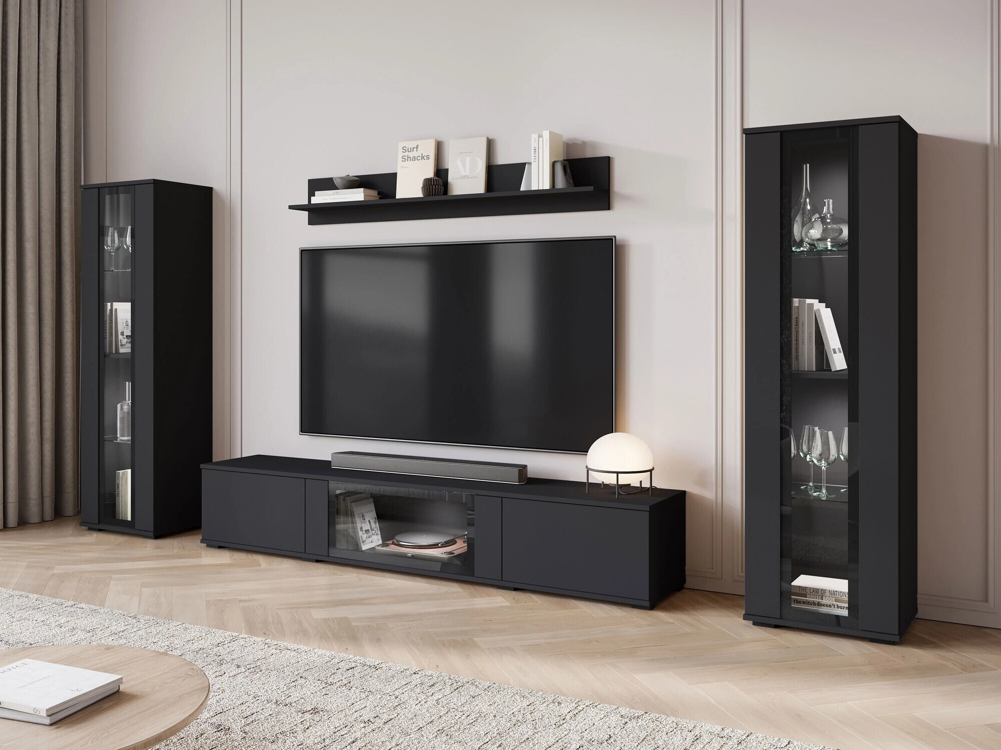 Stuemøbelsæt Torcame 103 (Sort)