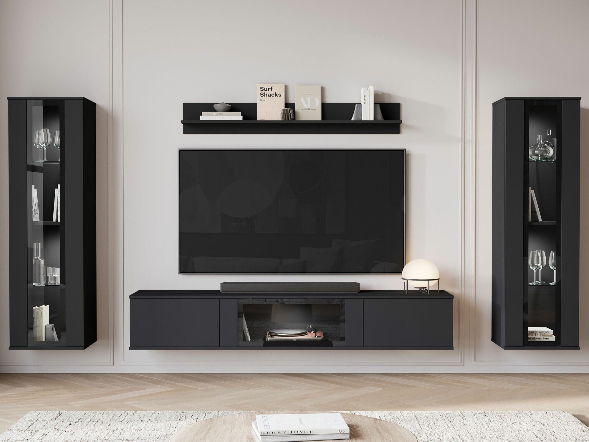 Stuemøbelsæt Torcame 103 (Sort)