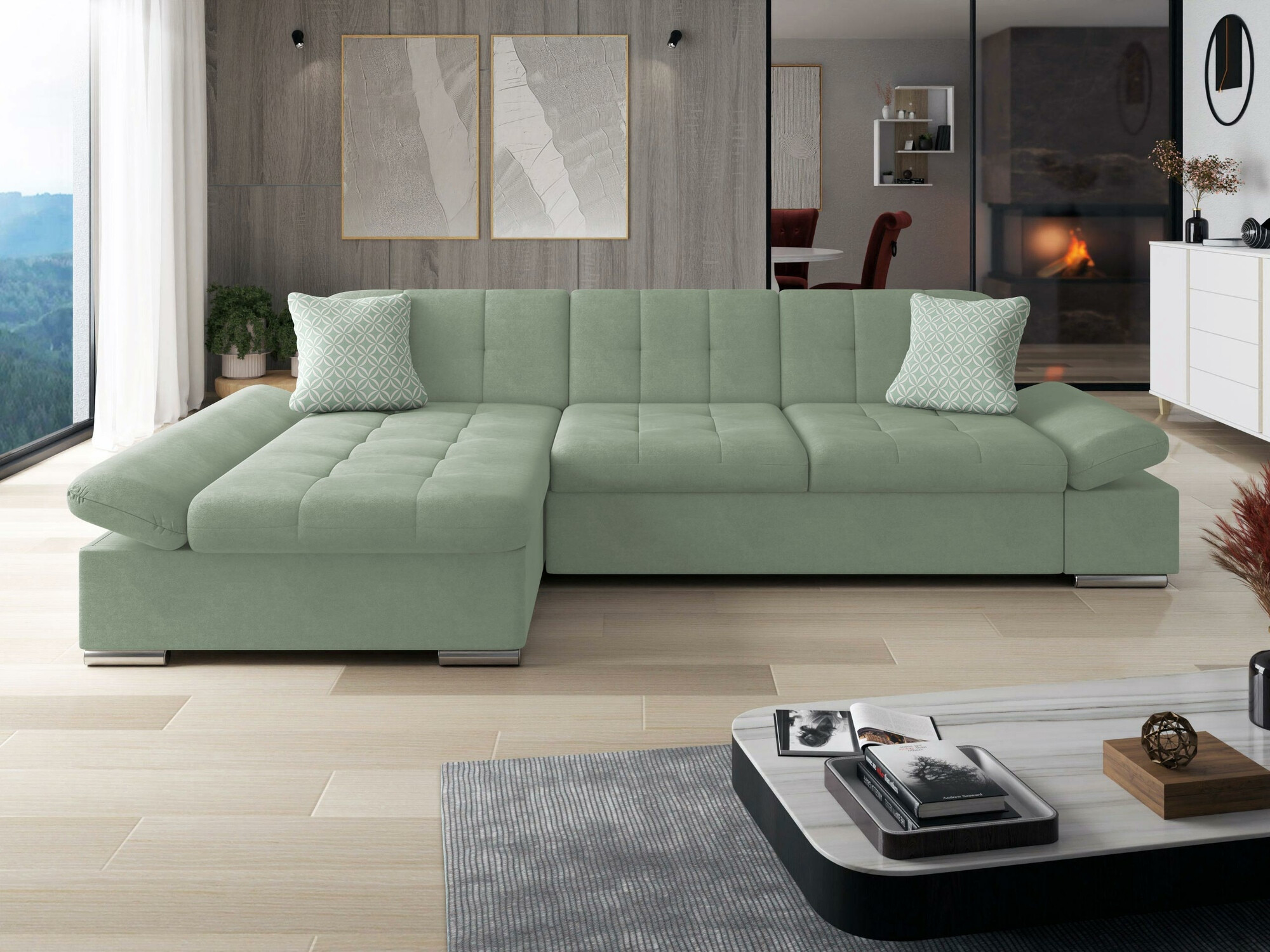 Hjørnesofa Comfivo 219 (Uttario Velvet 2954 + Evo 29)