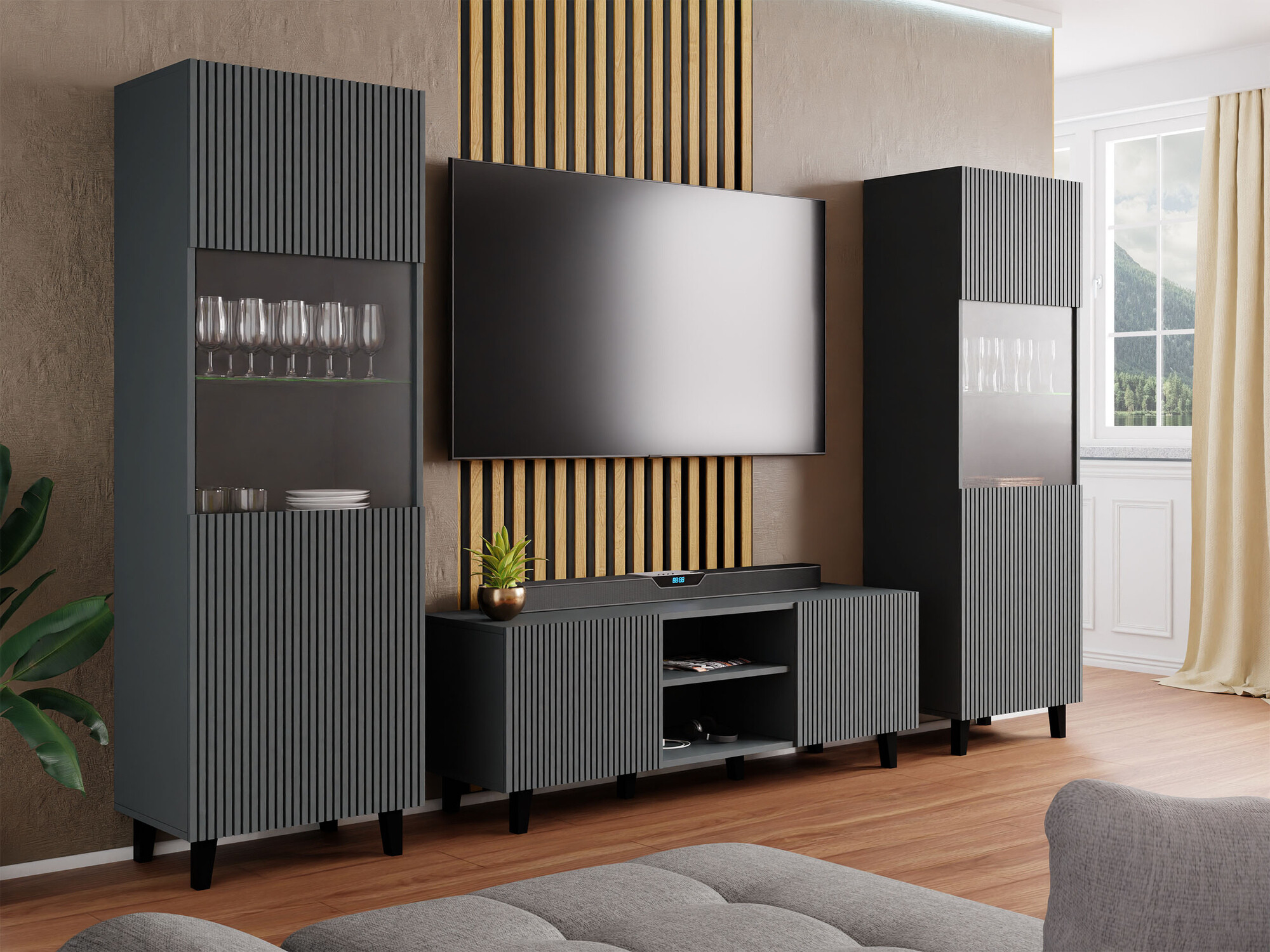 Stuemøbelsæt Remeta 110 (Antracit)