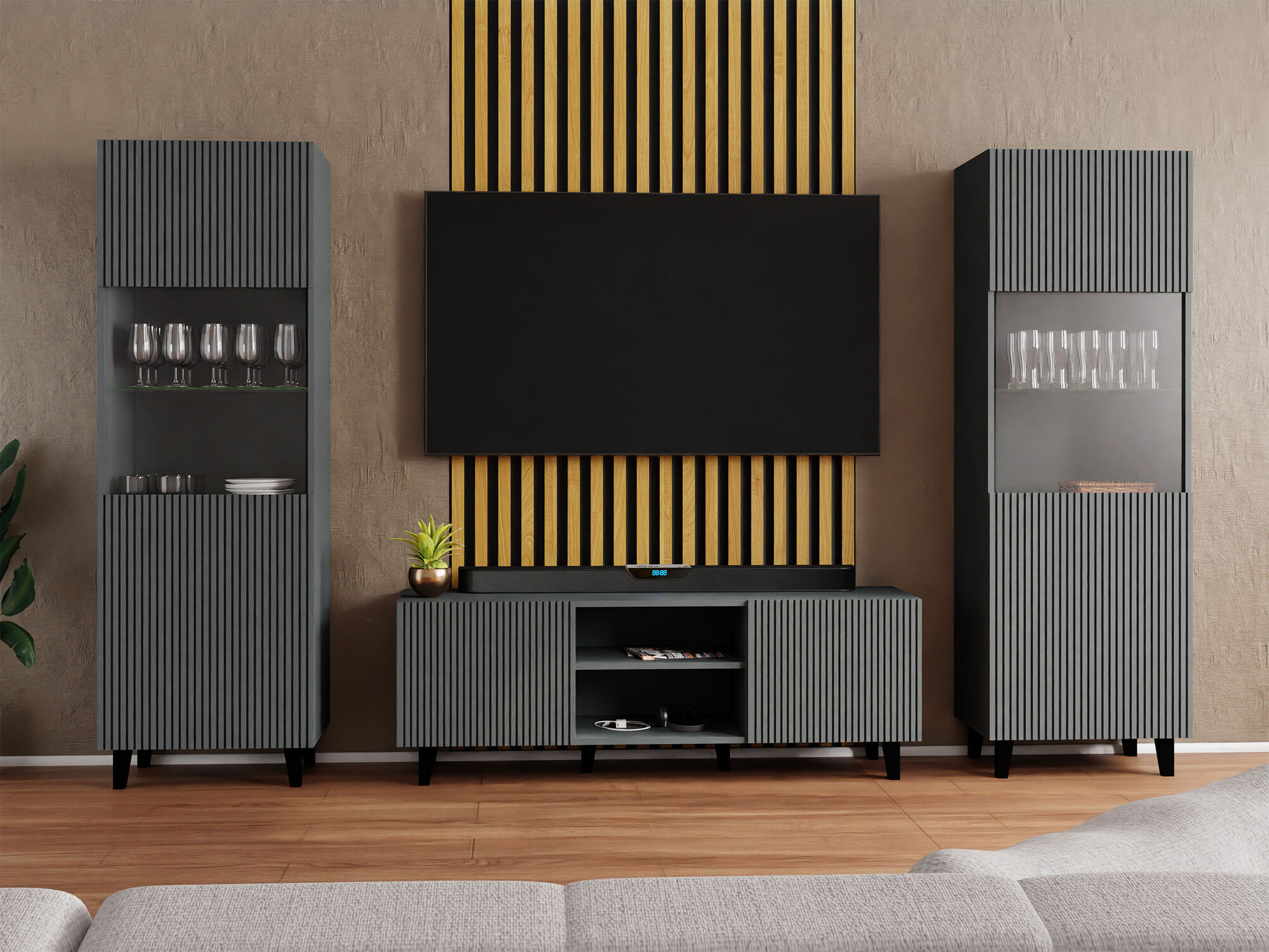 Stuemøbelsæt Remeta 110 (Antracit)