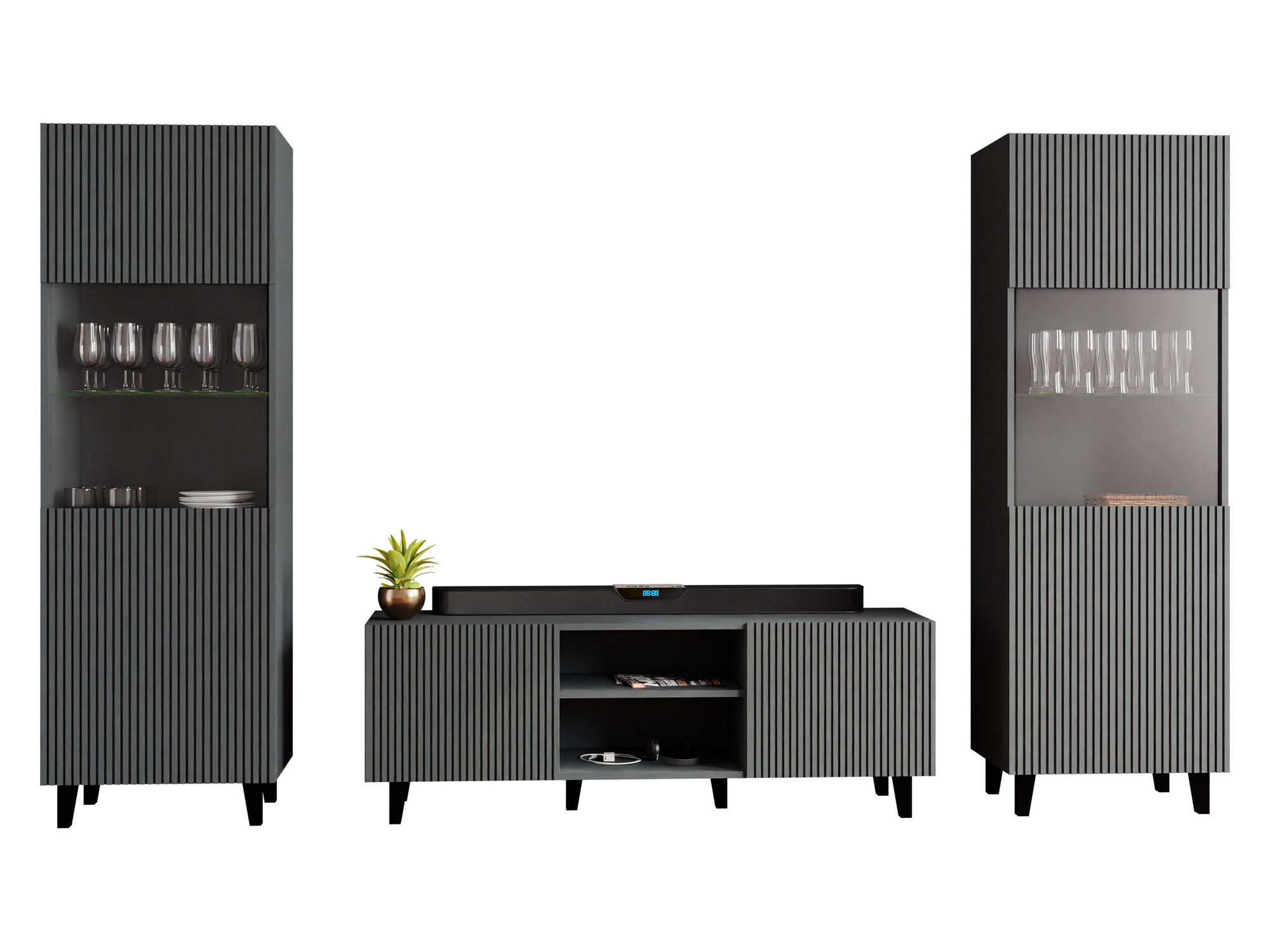 Stuemøbelsæt Remeta 110 (Antracit)