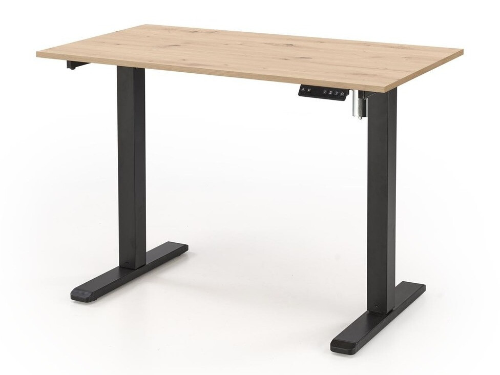 Højdejusterbart arbejdsbord Houston 1704 (Artisan eg + Sort)