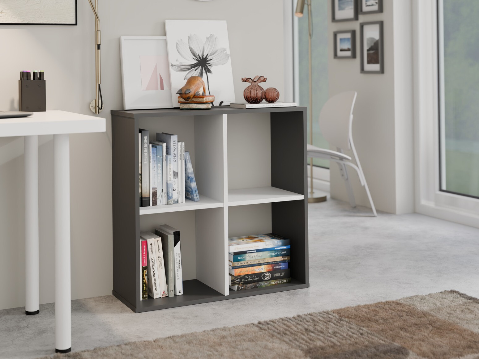 Reol Mandeville 285 (Hvid + Antracit)