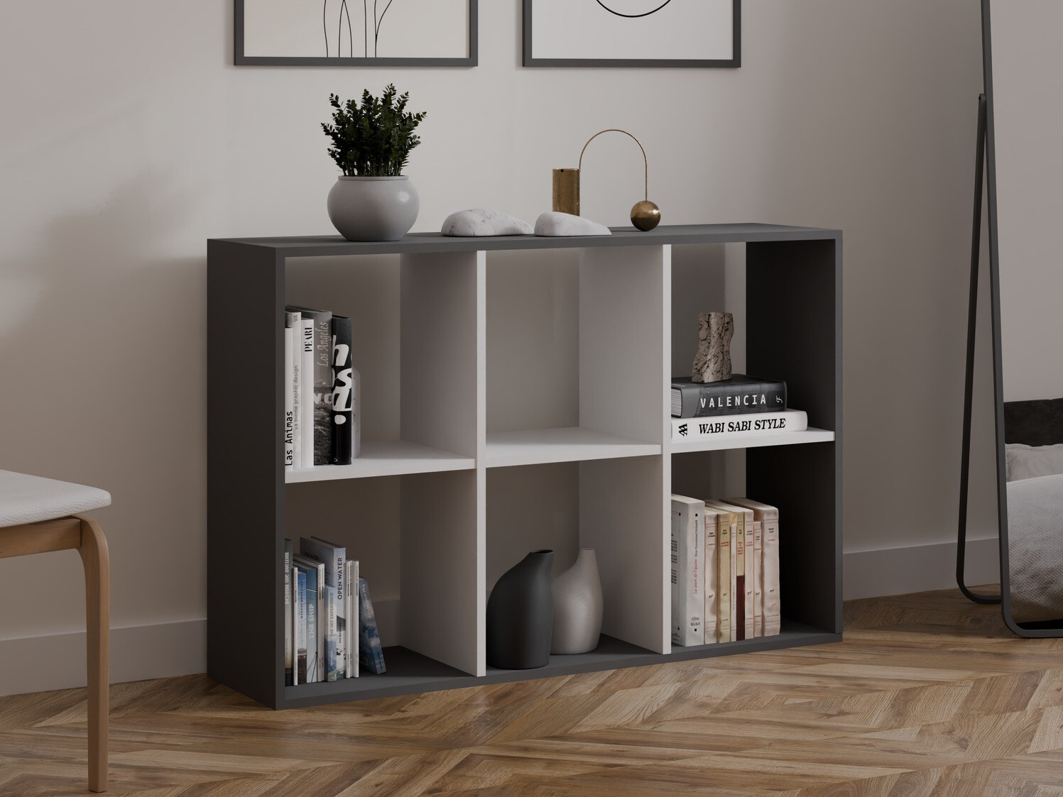 Reol Mandeville 287 (Hvid + Antracit)