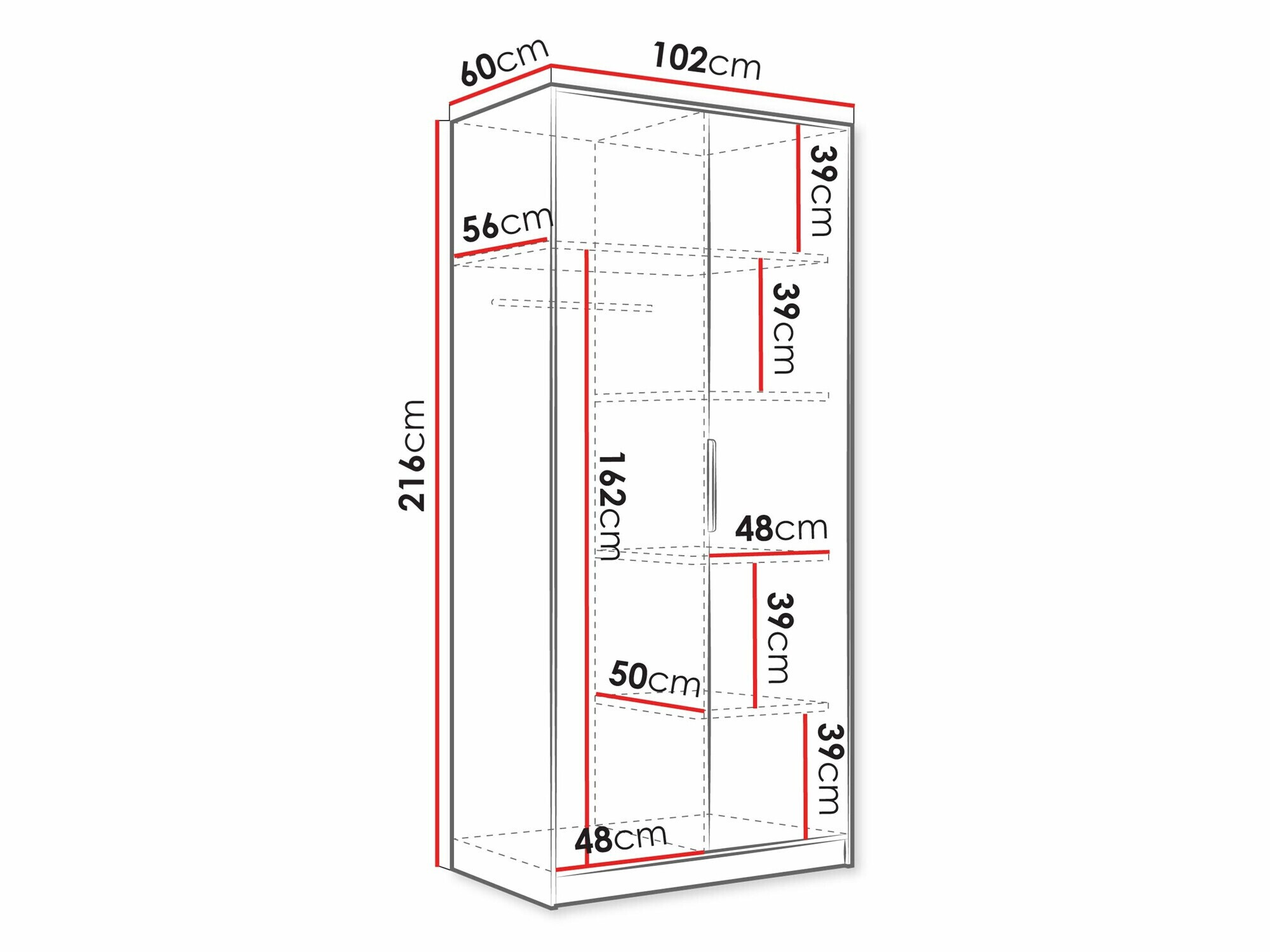 Garderobeskab Comfivo Papilio II (Hvid)
