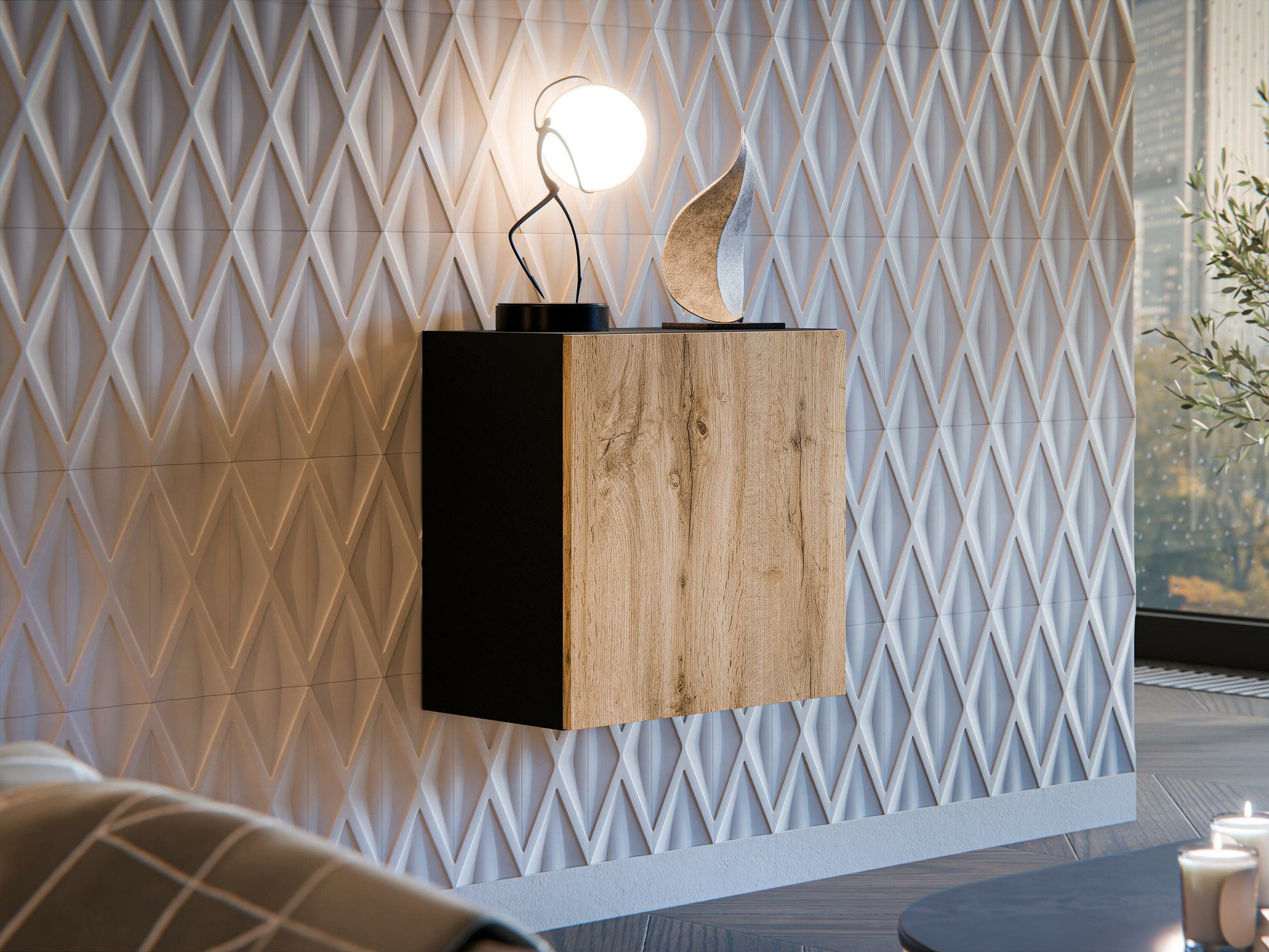 Vægskab Species (Sort + Wotan eg)