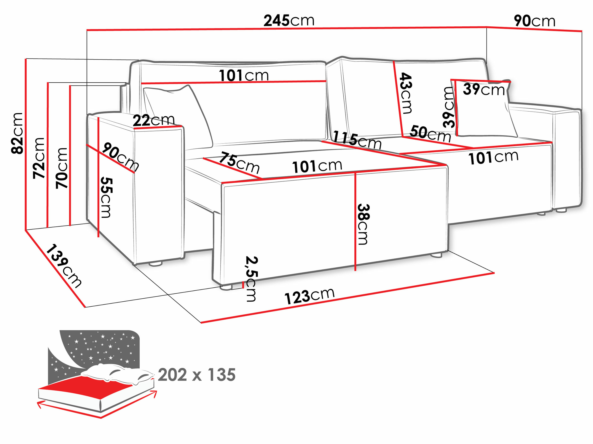 Sovesofa Vespes I (Poso 02)
