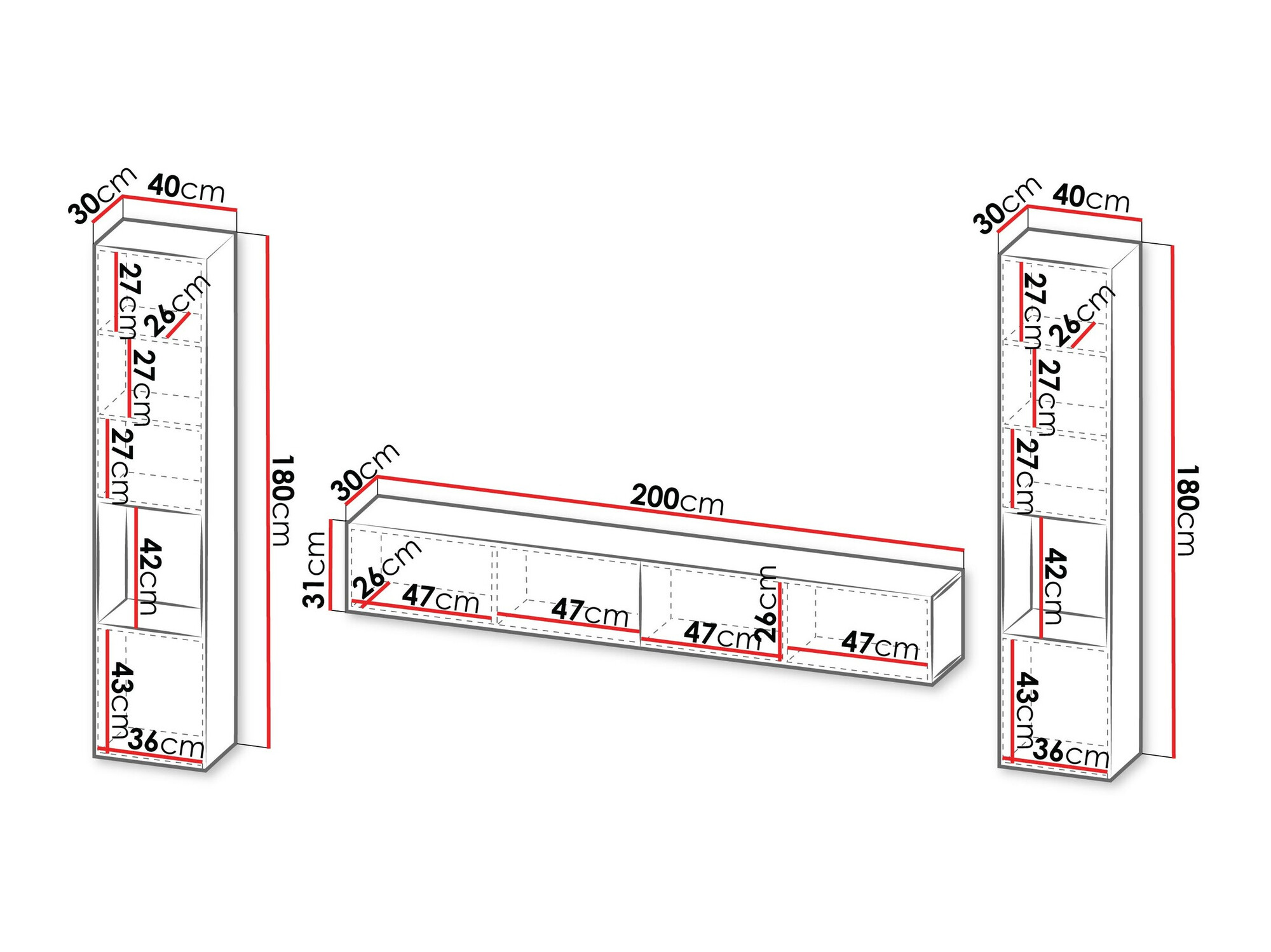 Stuemøbelsæt Species III (Sort)