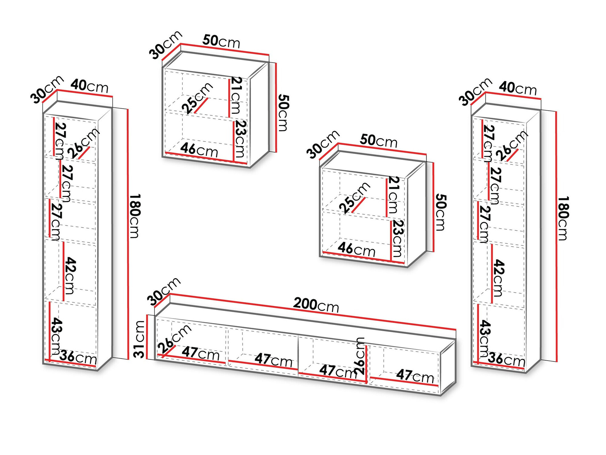 Stuemøbelsæt Species V (Sort)