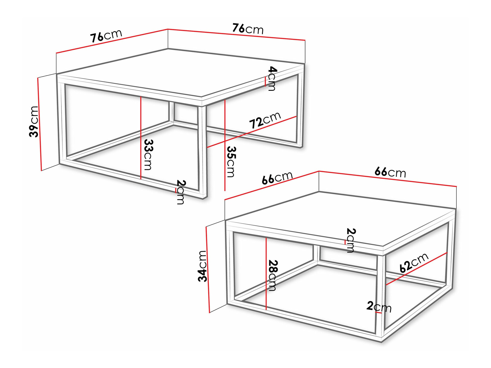 Sofabordssæt Oswego 133 (Lyst træ + Kashmir)
