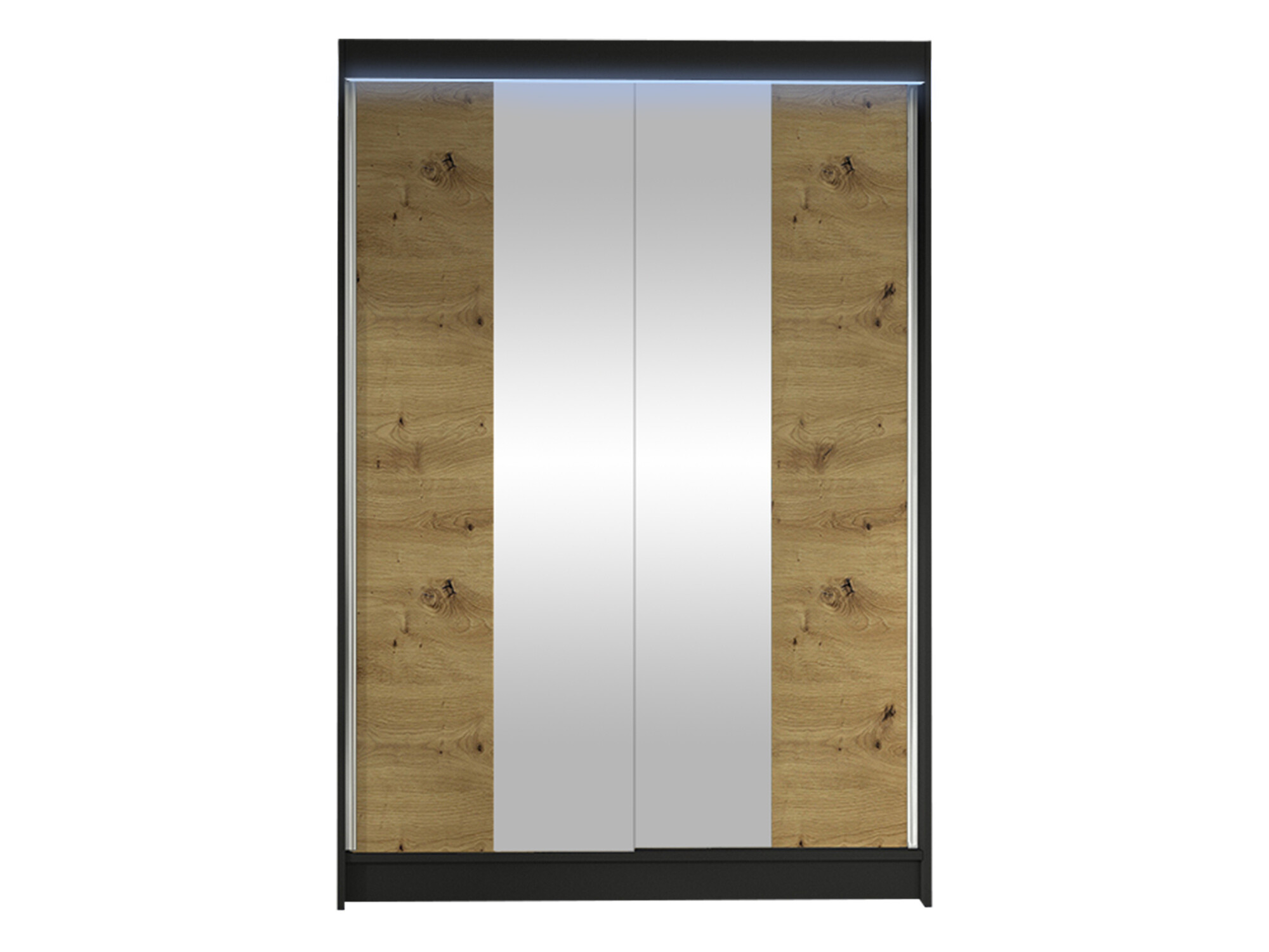 Garderobeskab Closico Salvor II (Sort + Artisan eg)