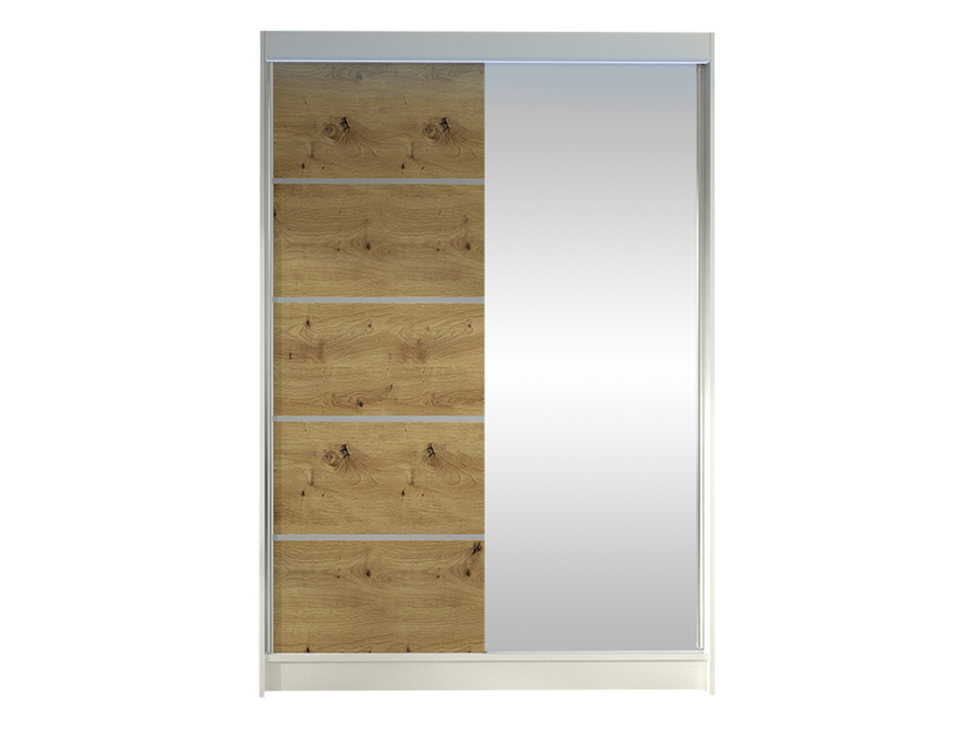 Garderobeskab Closico Salvor III (Hvid + Artisan eg)