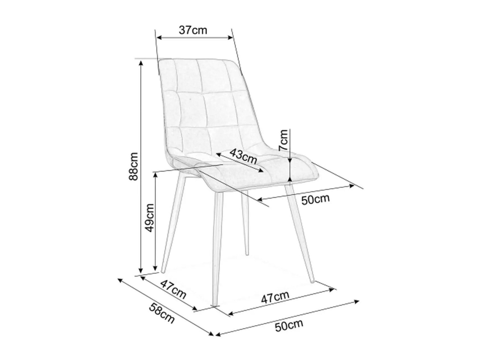 Stol Detroit 752 (Grå)