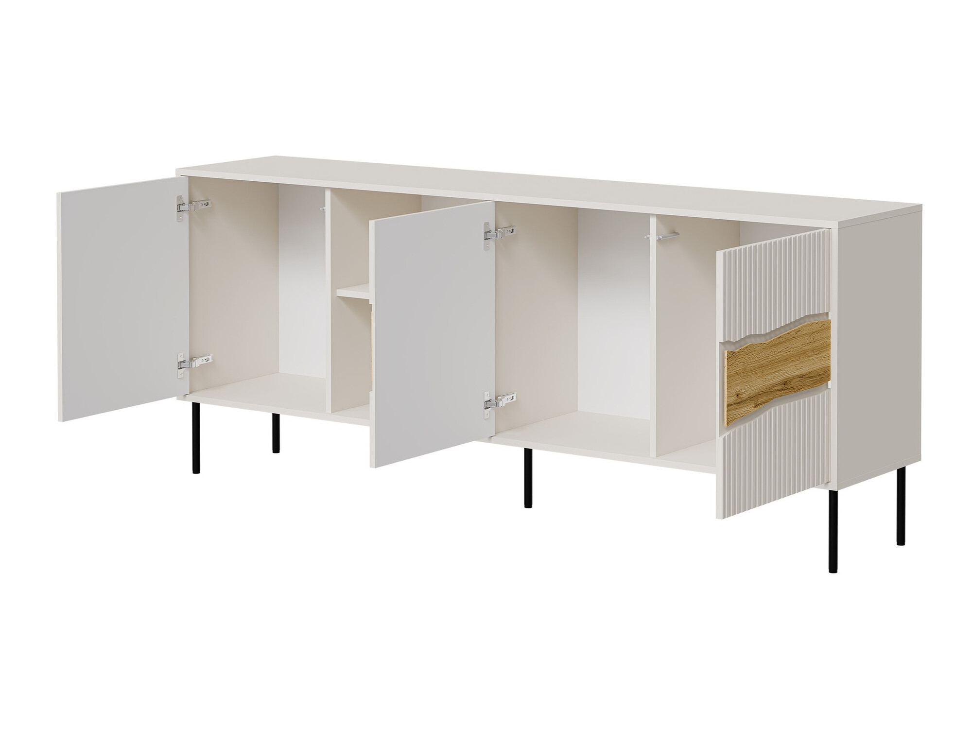 Stuemøbelsæt Monevare 105 (Sort + Wotan eg)