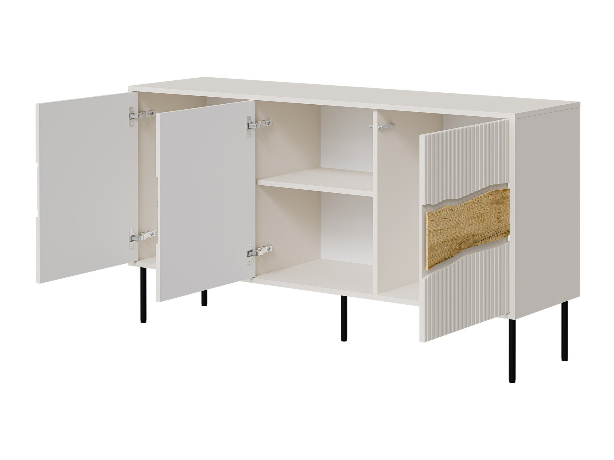 Stuemøbelsæt Monevare 105 (Sort + Wotan eg)