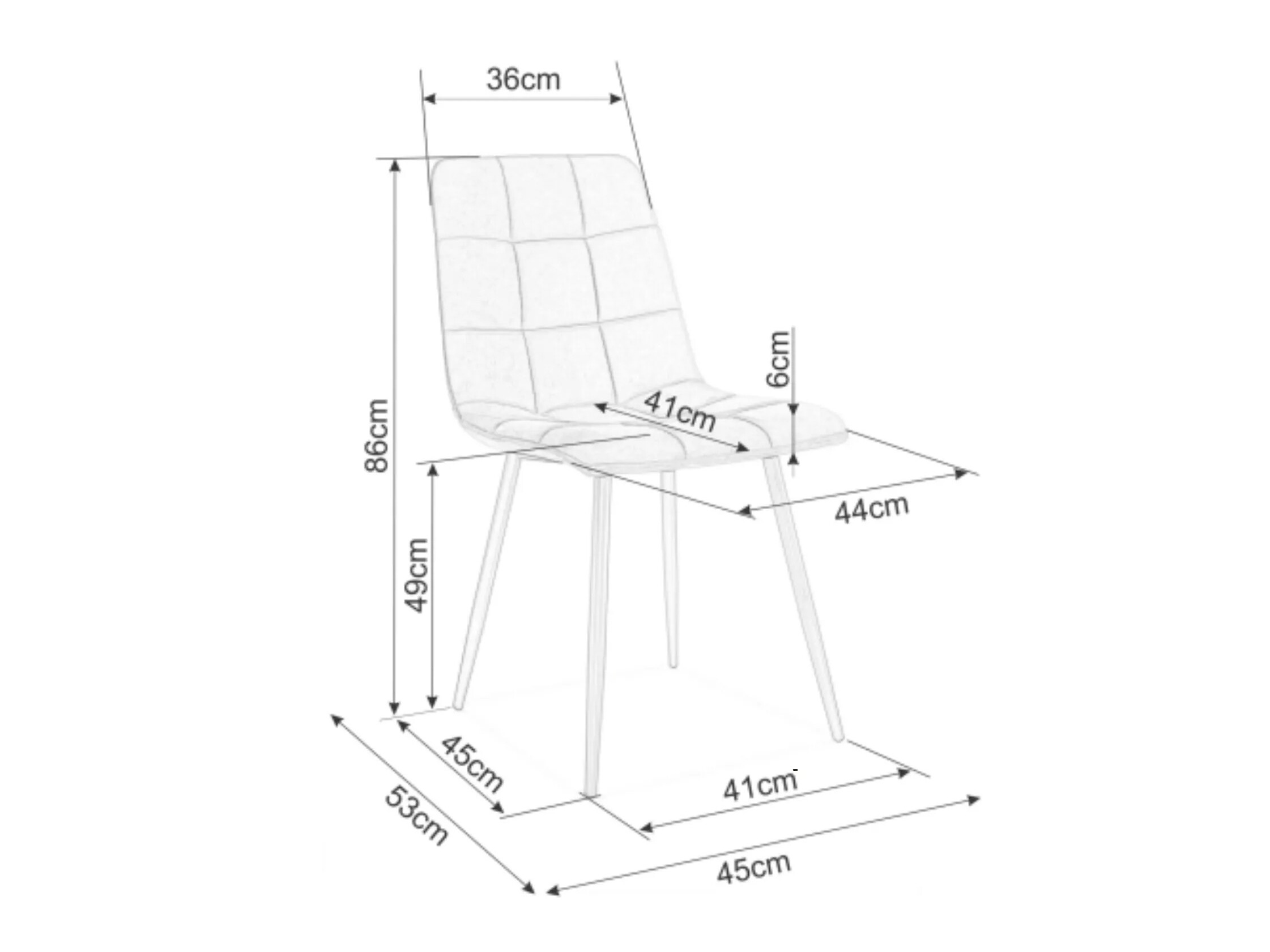 Stol Detroit 755 (Gul)