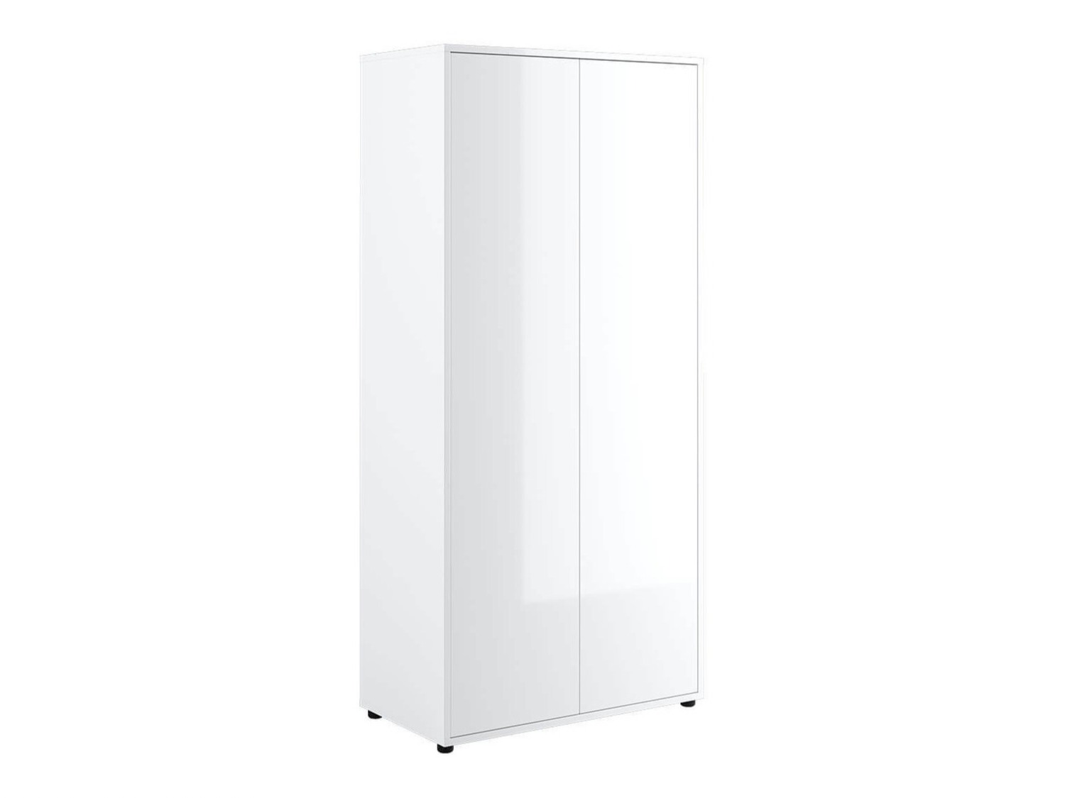 Garderobeskab Concept Pro Lenart (Glansfuld hvid + Hvid)