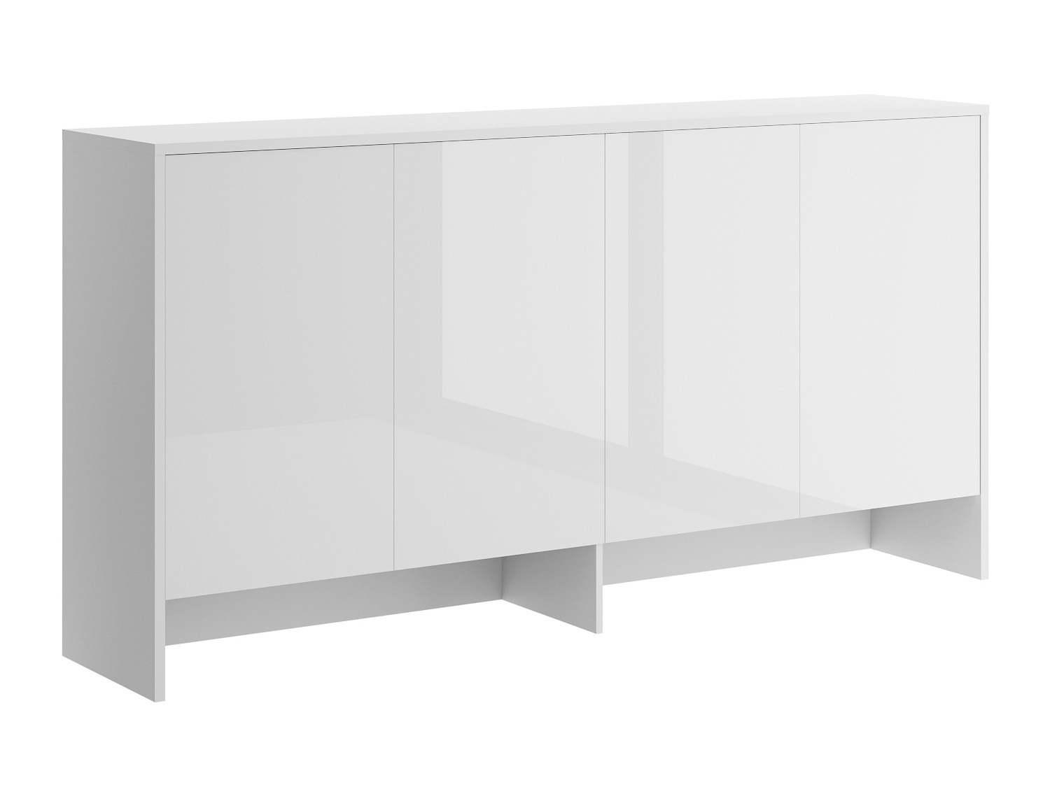 Skænk Concept Lenart V (Hvid + Glansfuld hvid)