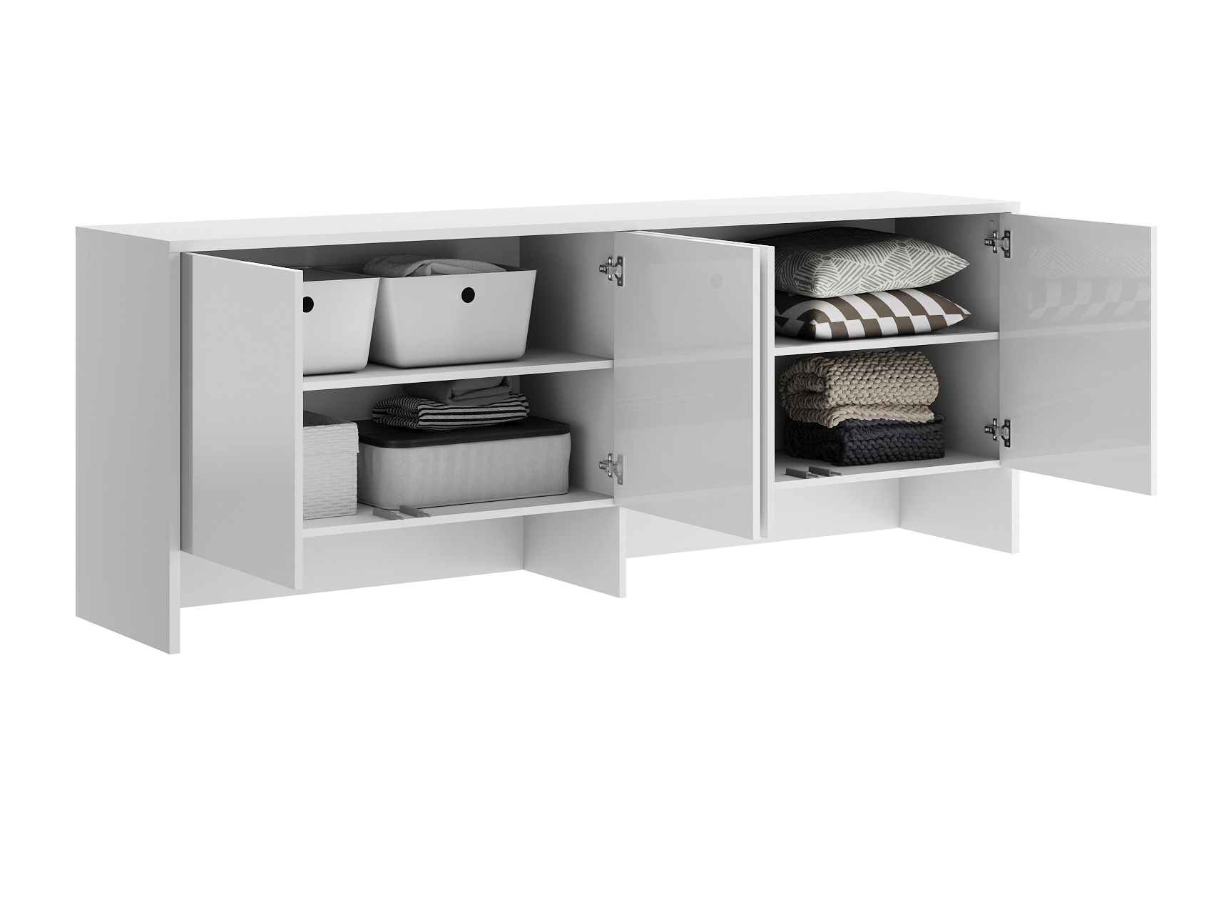Skænk Concept Pro Lenart Levfere 119 (Hvid + Glansfuld hvid)