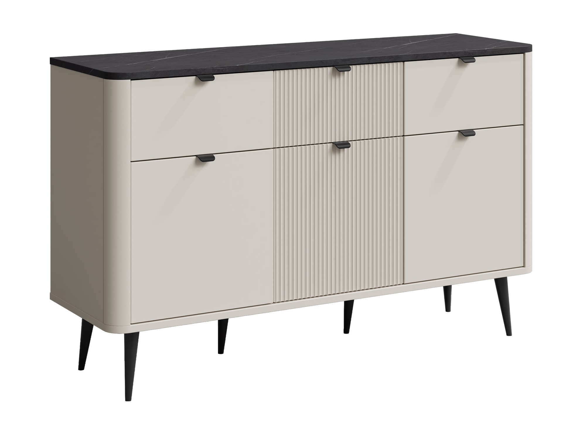 Kommode Lufela 109 (Kashmir + Grå marmor)