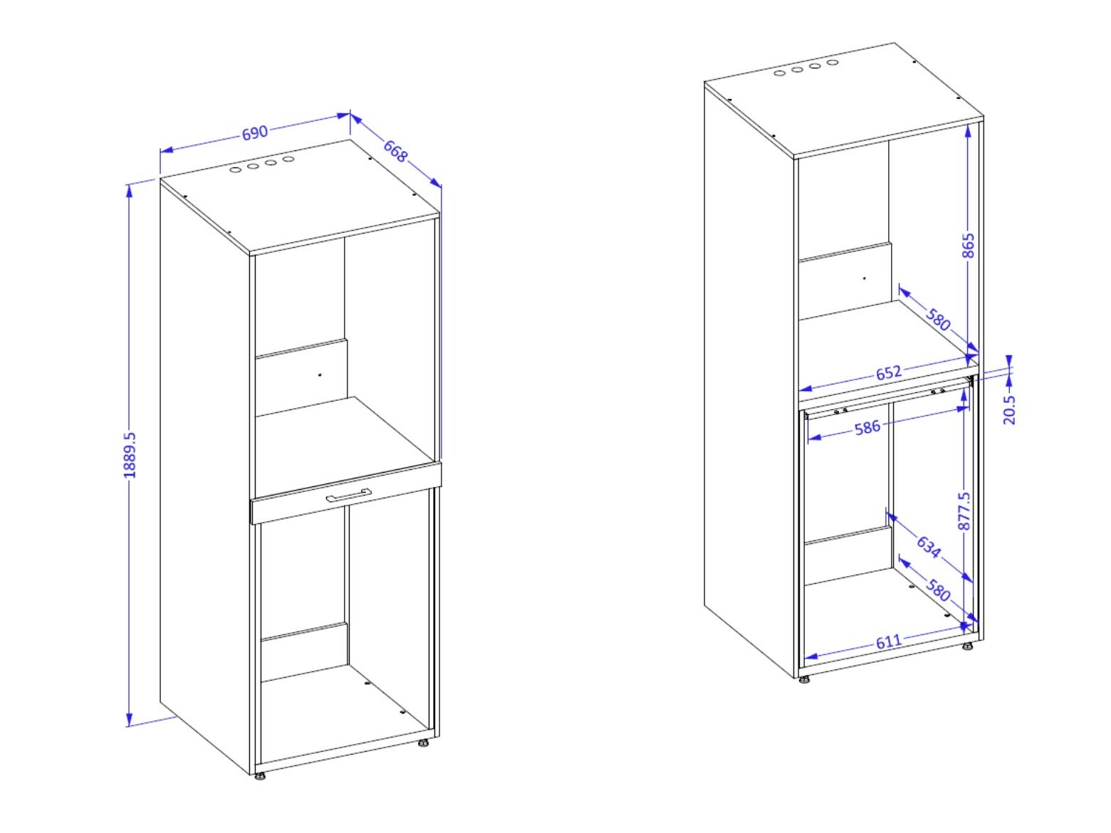 Reol til badeværelse Novdele 103 (Hvid)