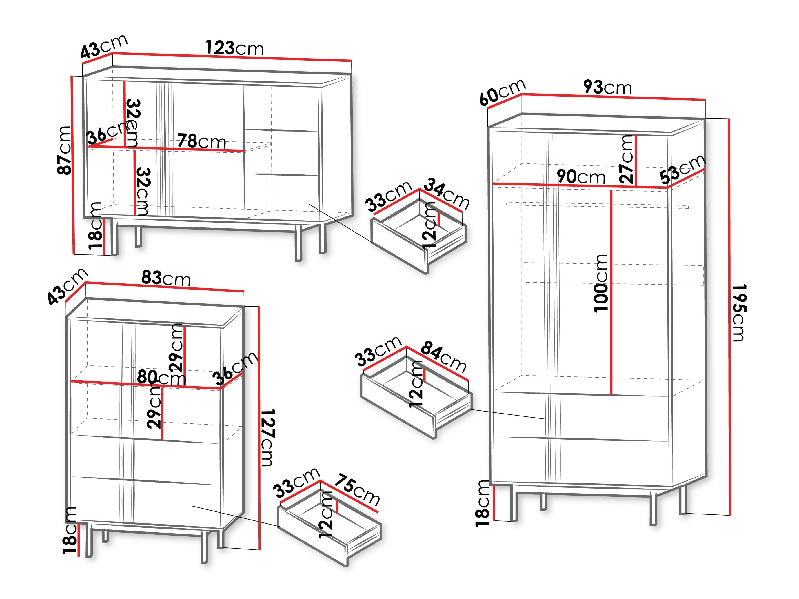 Stuemøbelsæt Levali 116 (Støvet grøn)