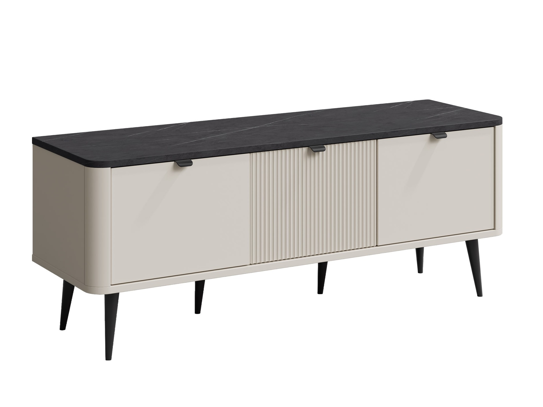 TV-bord Lufela 113 (Kashmir + Grå marmor)
