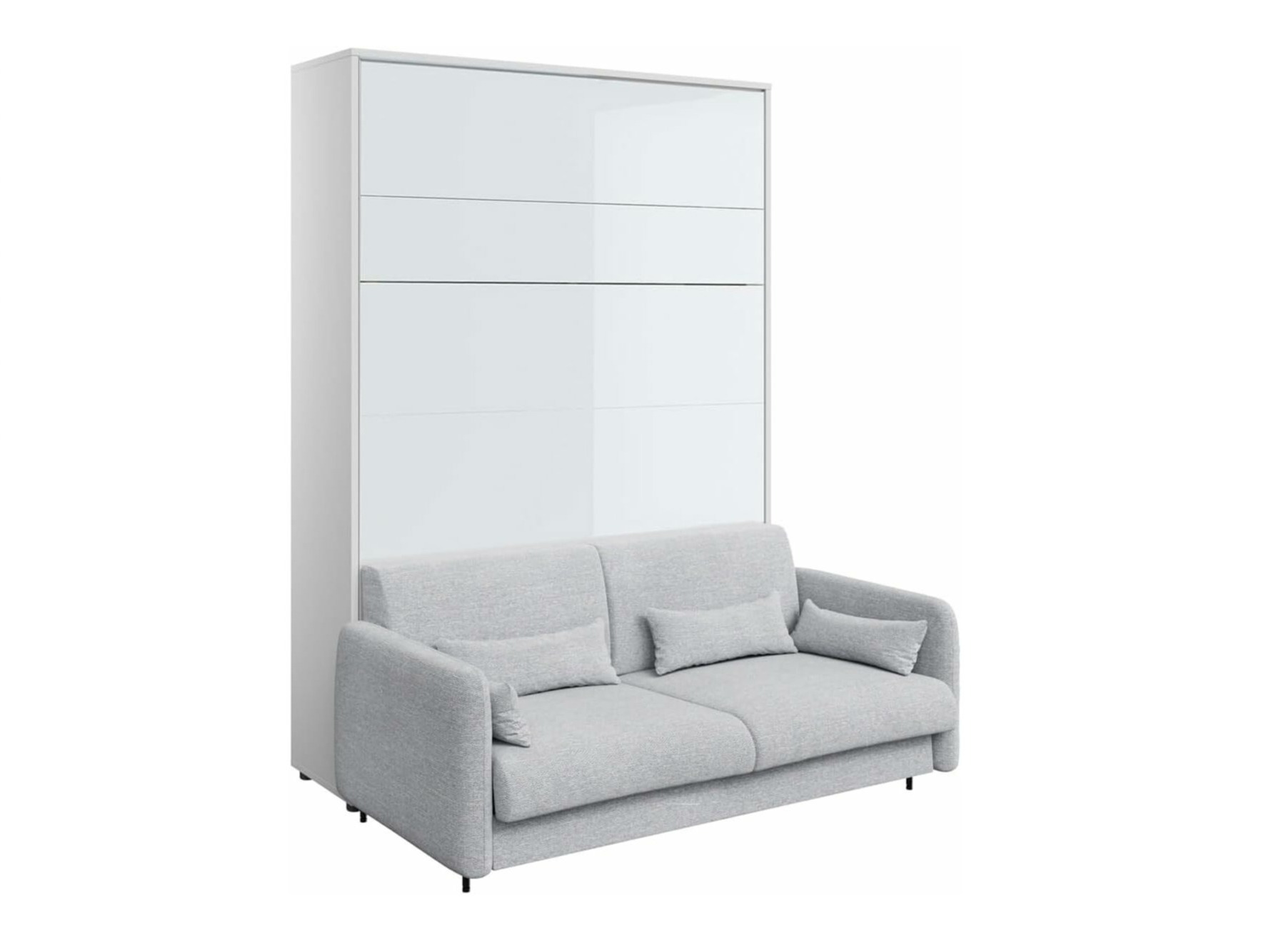 Vægseng Concept Pro Lenart VII (Glansfuld hvid + Grå)