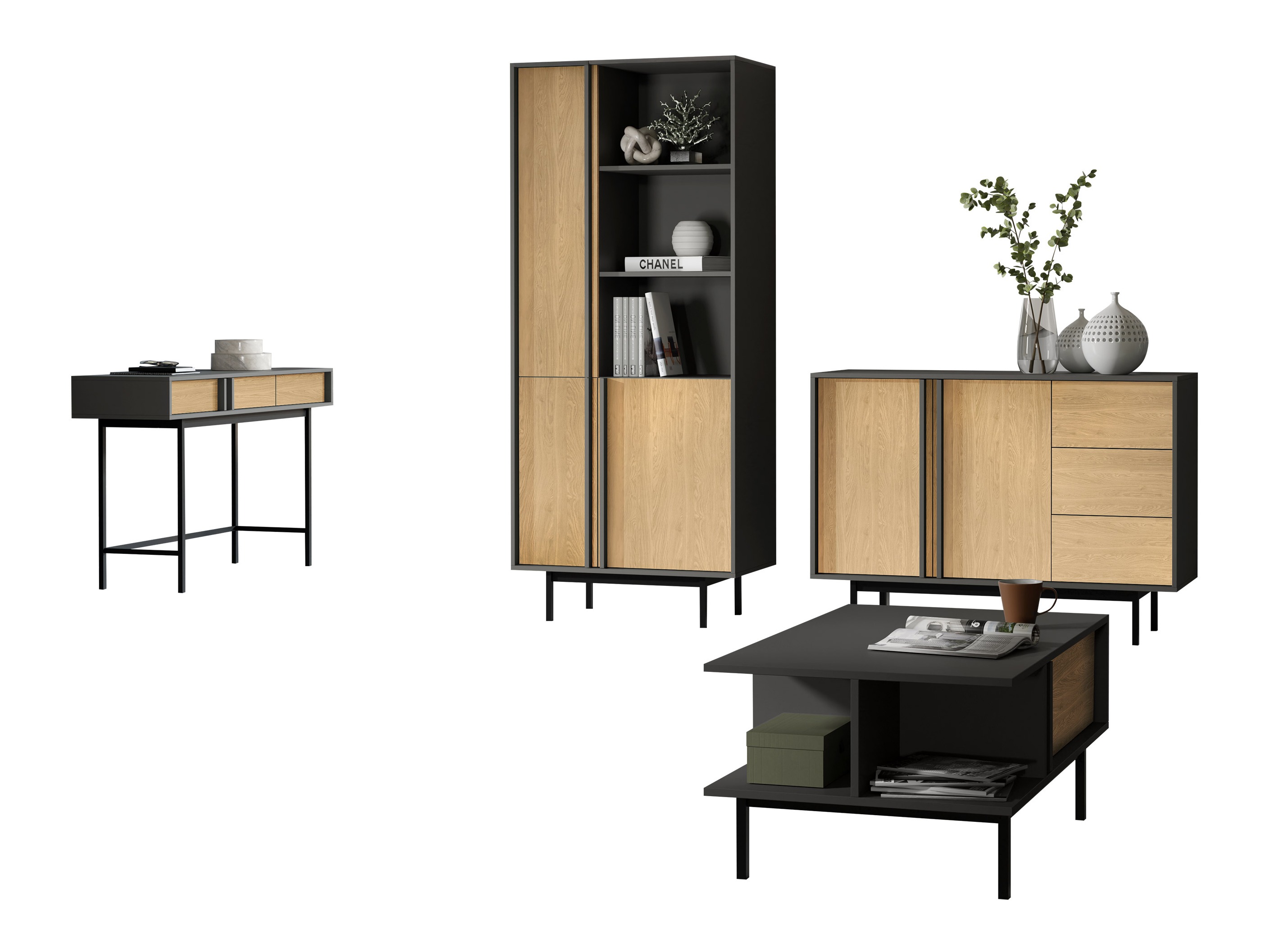 Stuemøbelsæt Levali 117 (Egetræ)