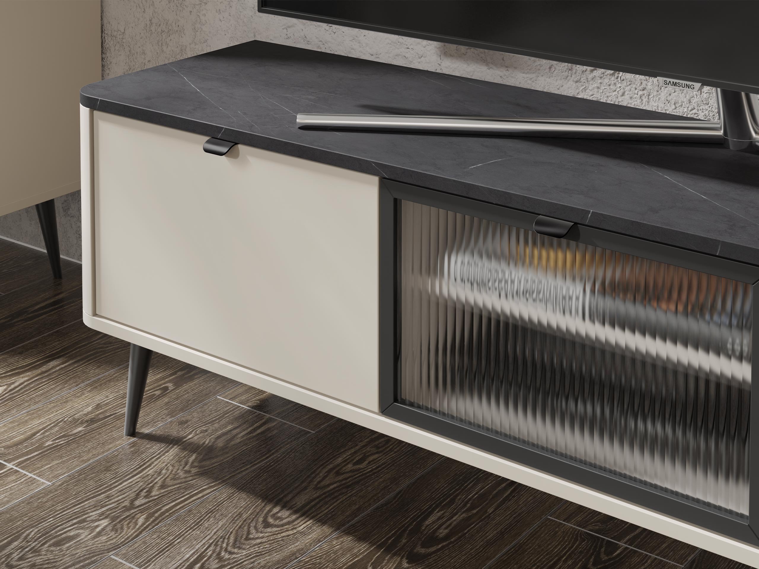 Stuemøbelsæt Lufela 121 (Kashmir + Grå marmor)