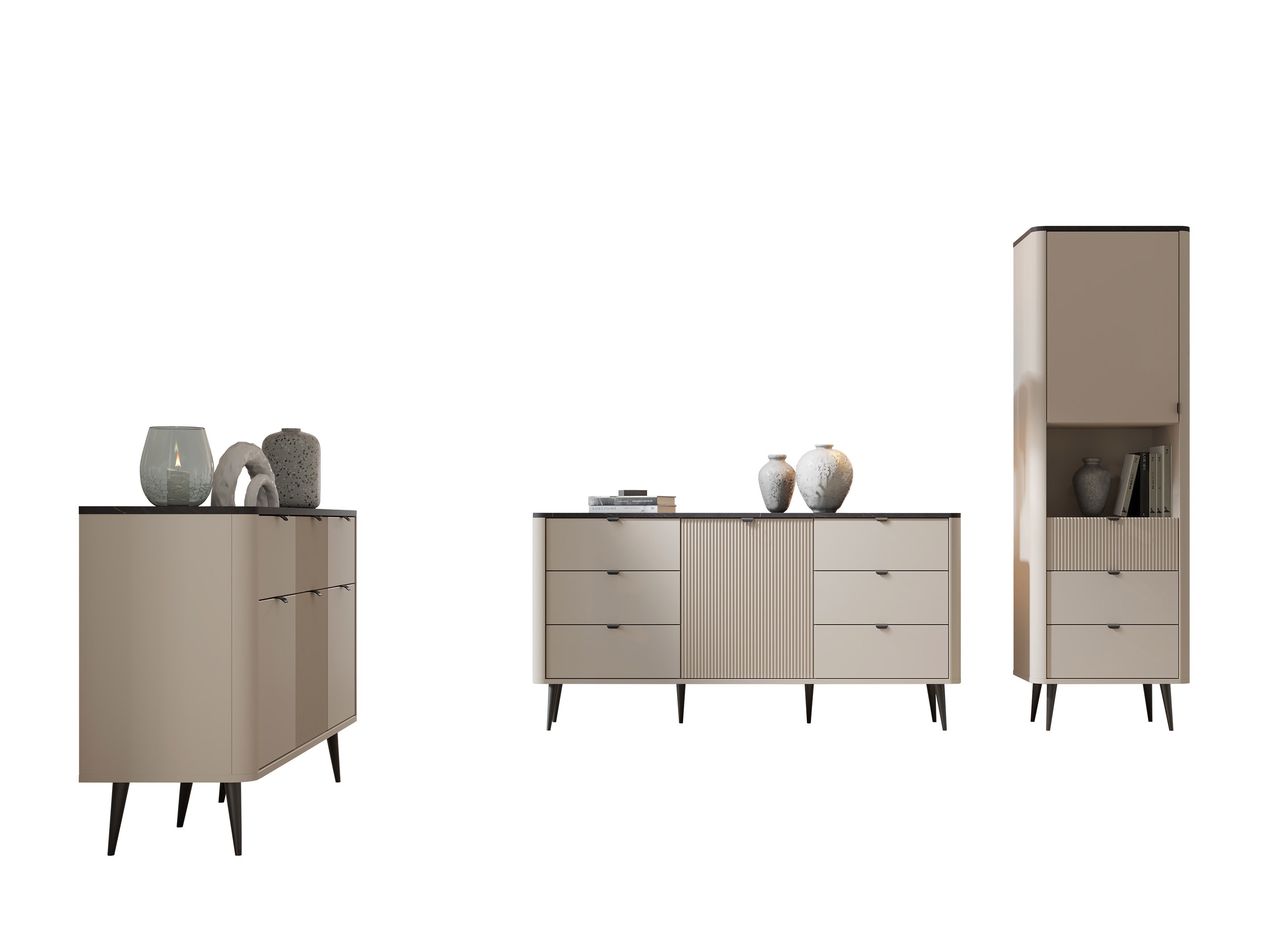 Stuemøbelsæt Lufela 122 (Kashmir + Grå marmor)