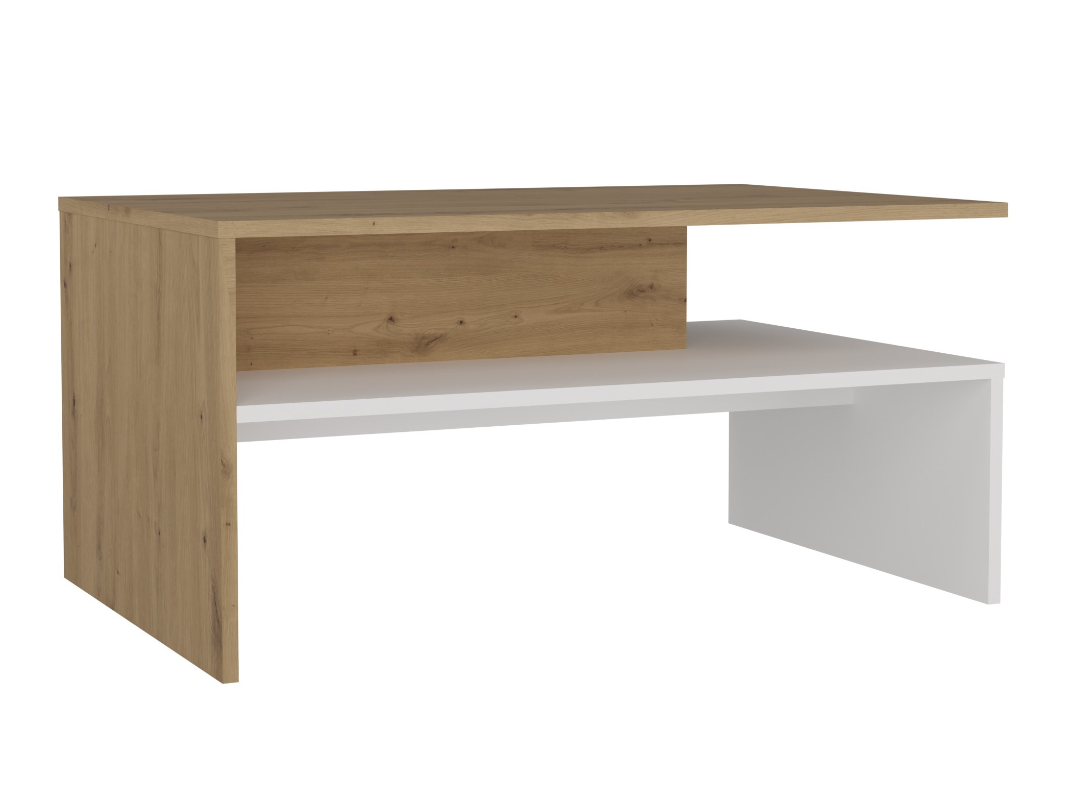 Sofabord Mandeville 199 (Artisan eg + Hvid)
