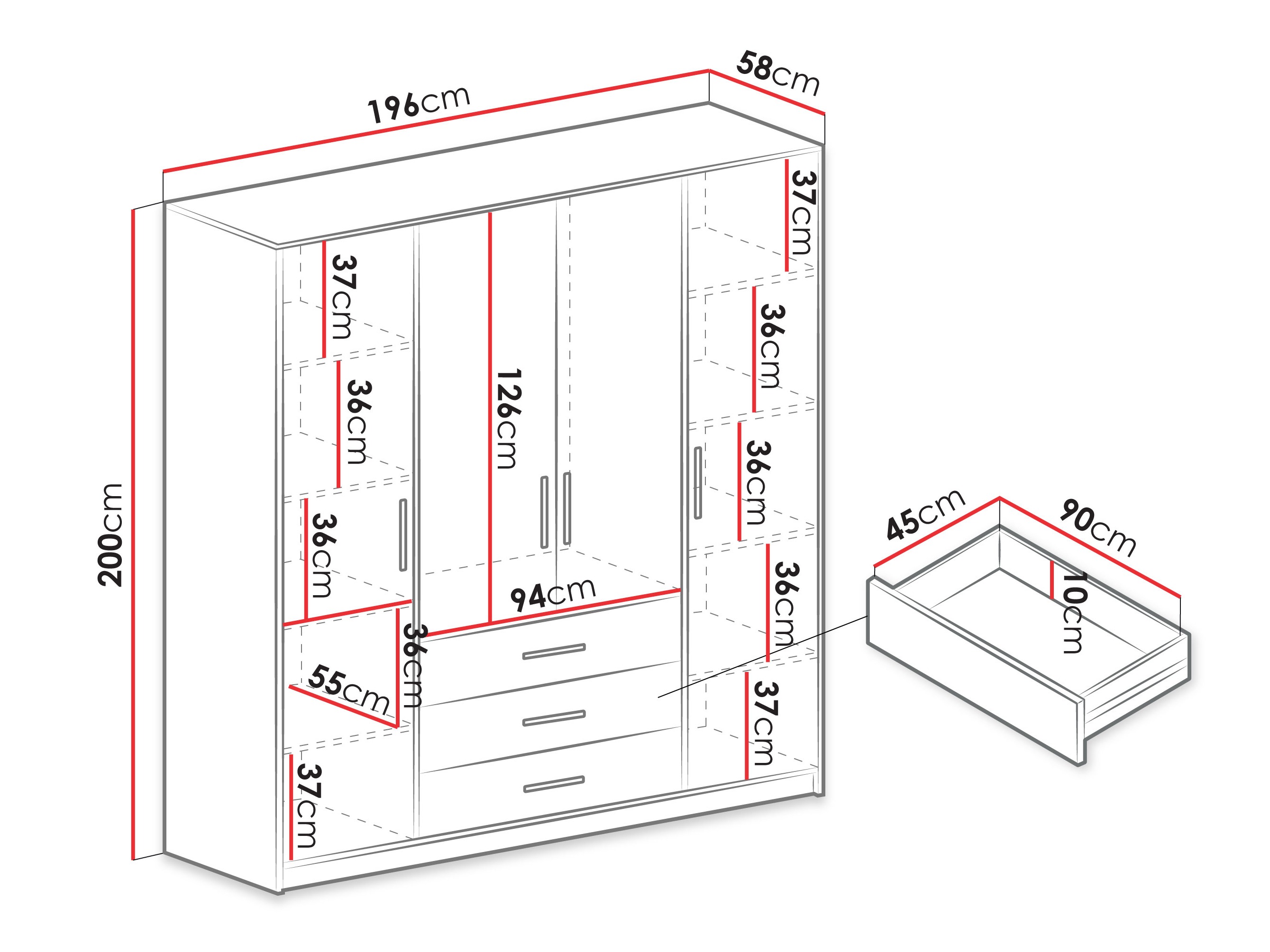 Garderobeskab Dortivu (Kashmir)
