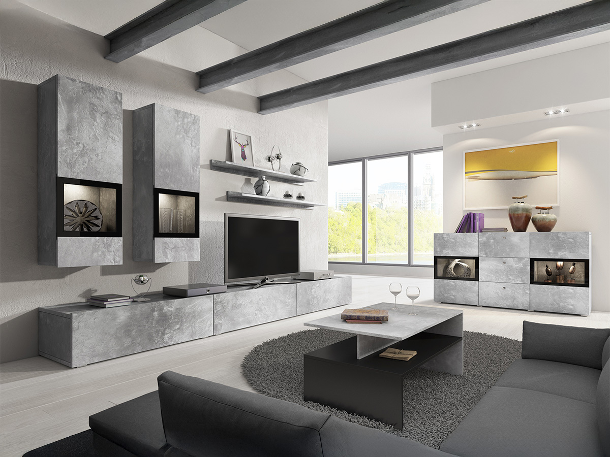 Stuemøbelsæt Serodeu 100 (Beton)