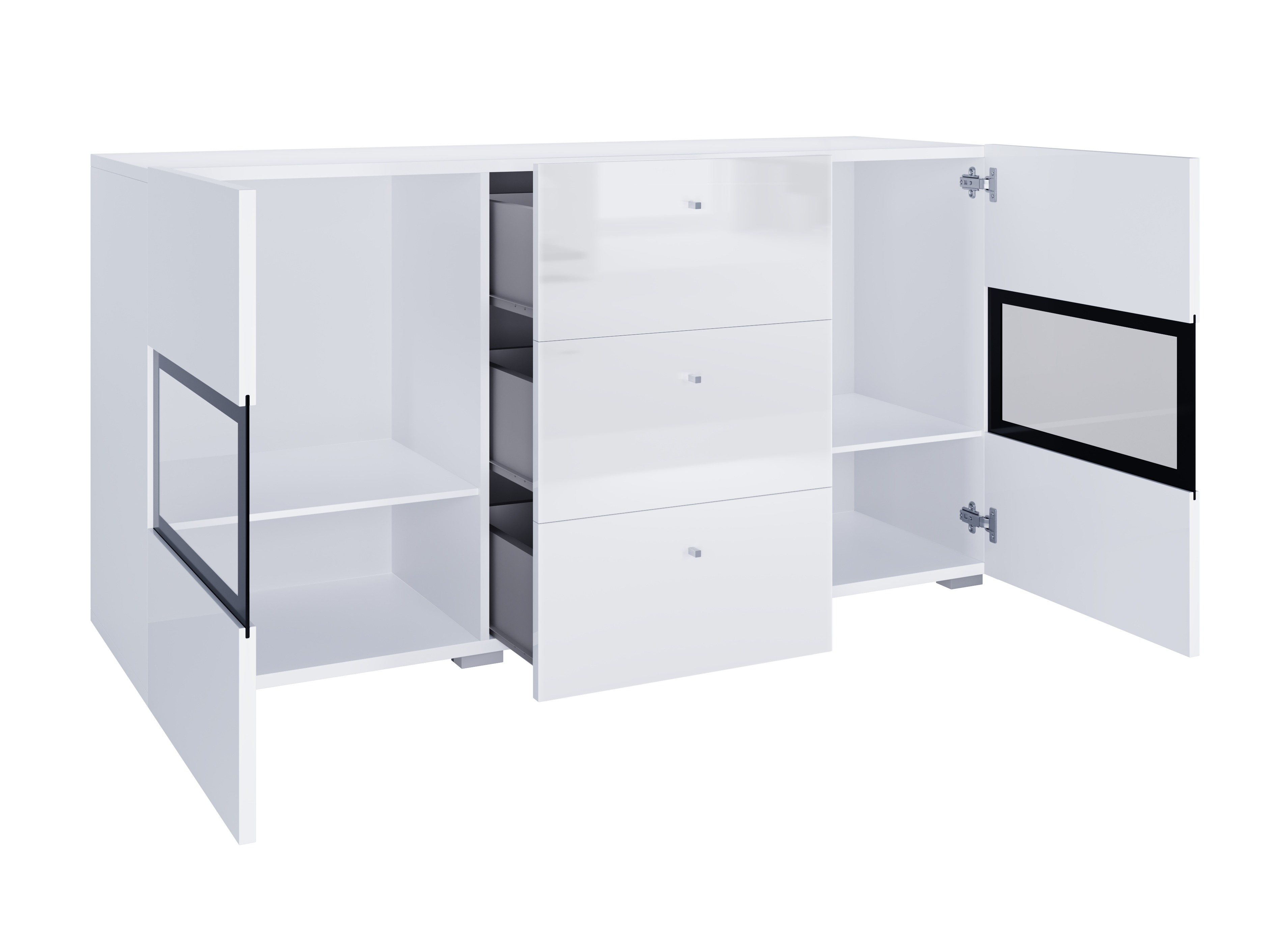 Stuemøbelsæt Serodeu 106 (Hvid + Glansfuld hvid)